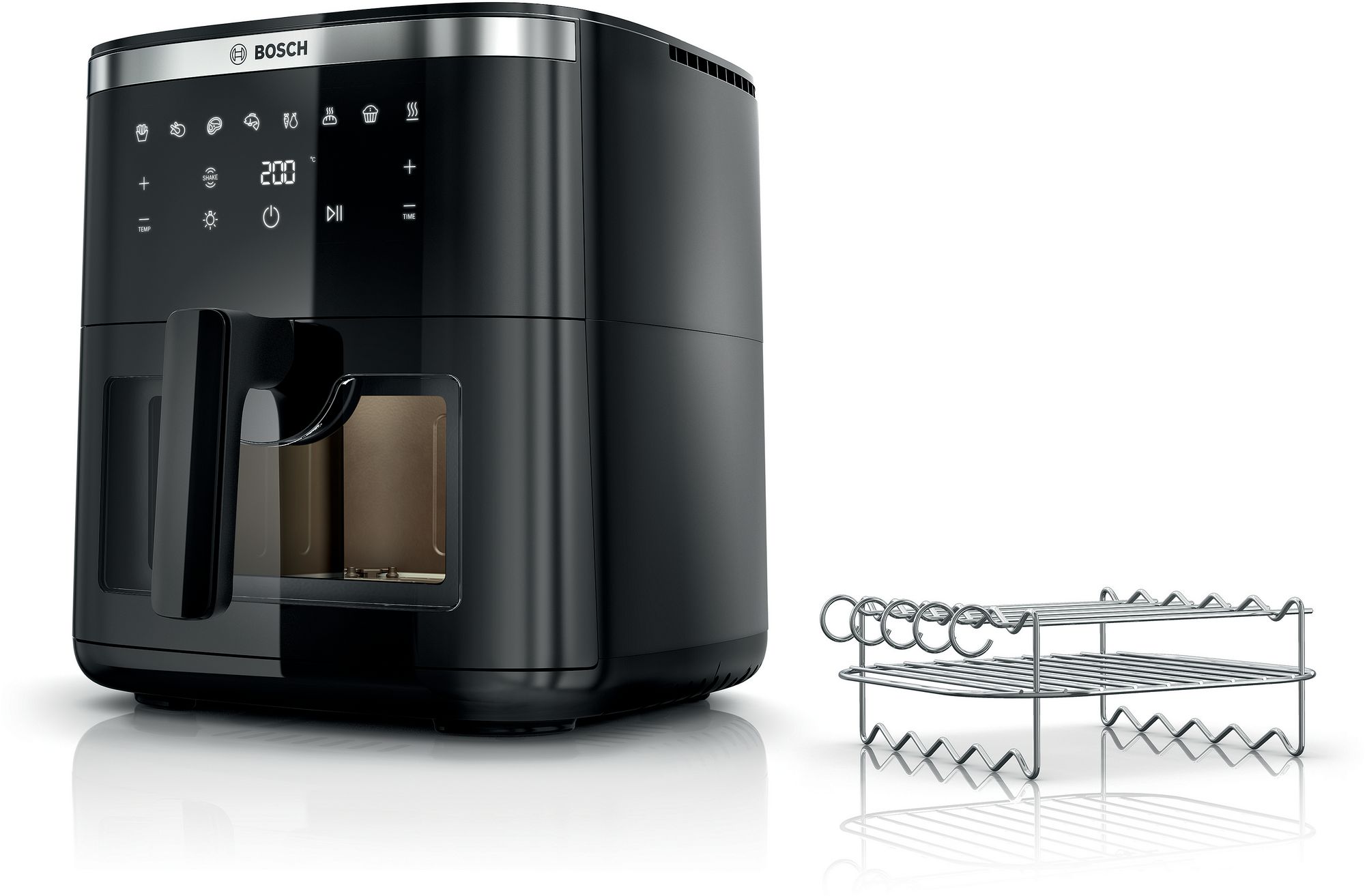 Bosch Serie 6 Freidora de aire Negro MAF671B1