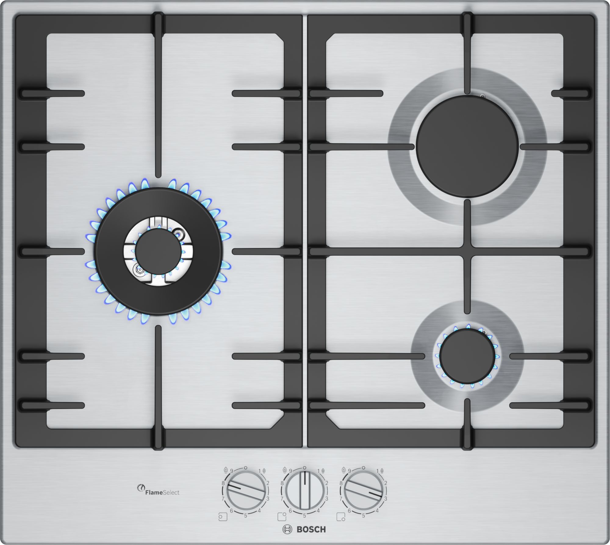 Bosch Serie 6 Placa de gas 60 cm Acero PCC6A5I90