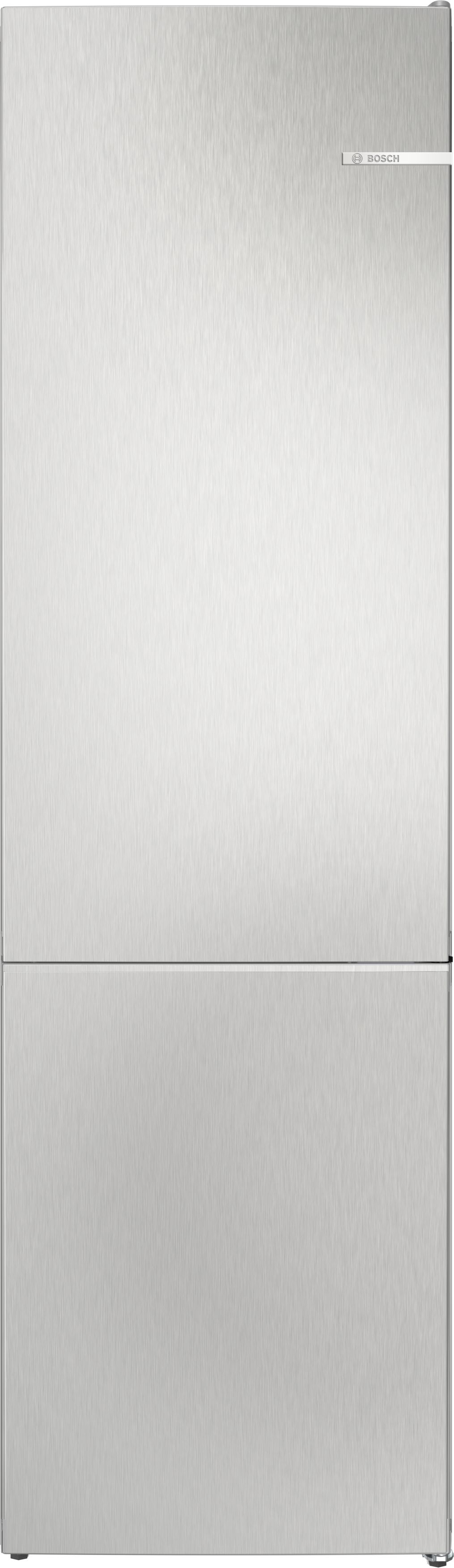Bosch Serie 4 Frigorífico combinado de libre instalación 203 x 60 cm Acero mate antihuellas, Total NoFrost KGN392LAG