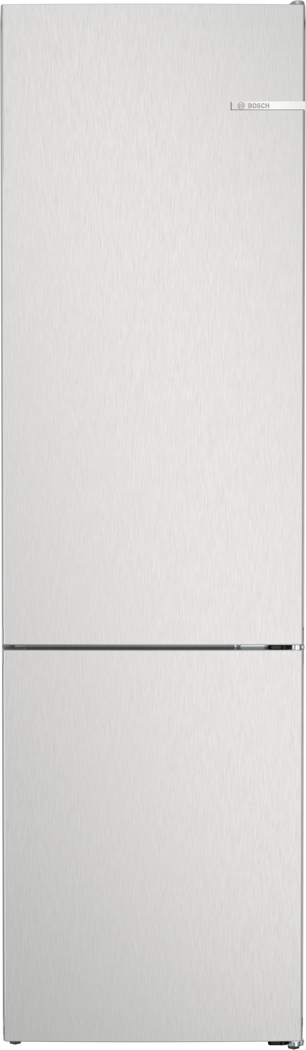 Bosch Serie 4 Frigorífico combinado de libre instalación 186 x 60 cm Acero antihuellas, Total NoFrost KGN36VIED