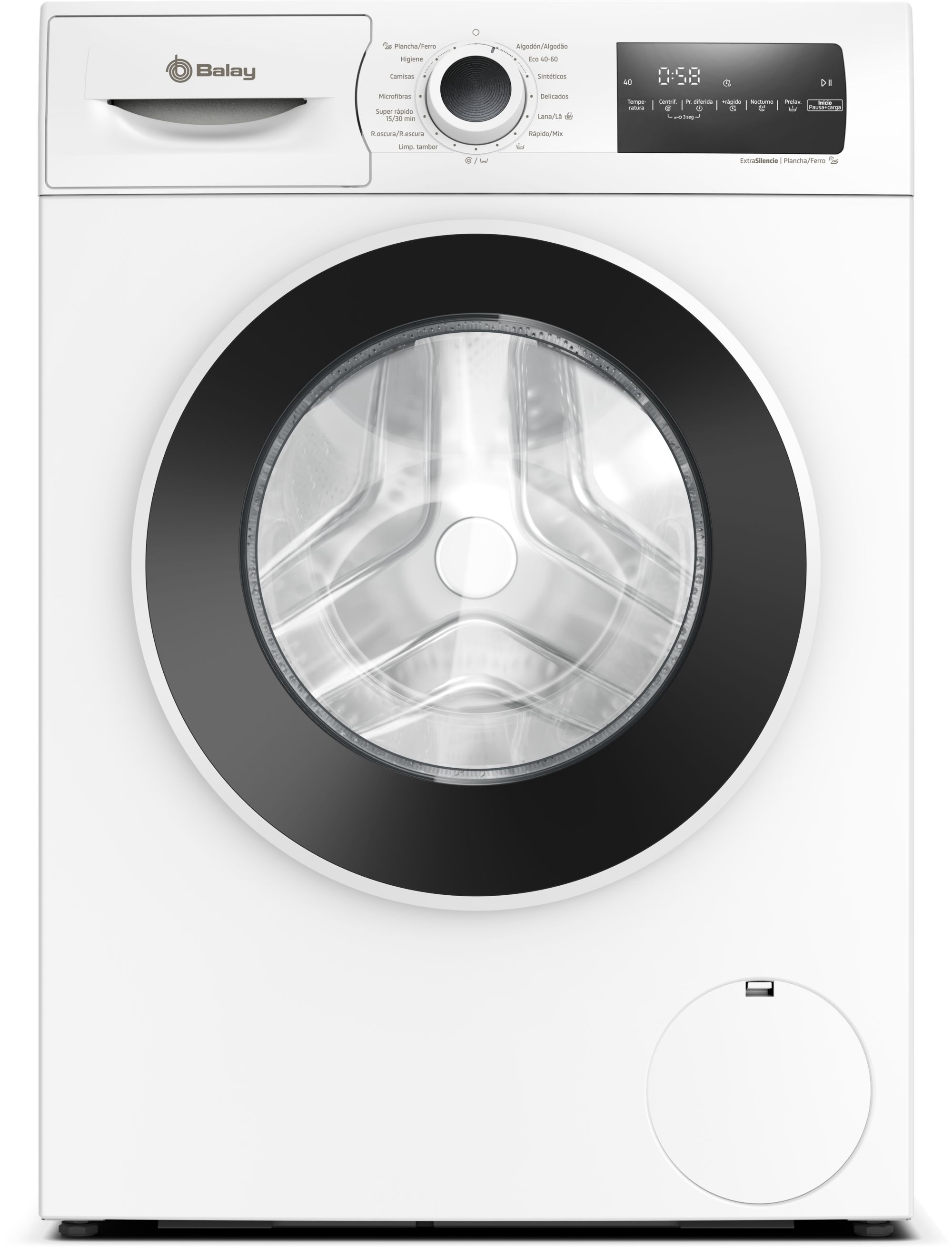 BalayLavadora con Programa Plancha 8 kg máx. 1400 rpm, Blanco 3TS385B