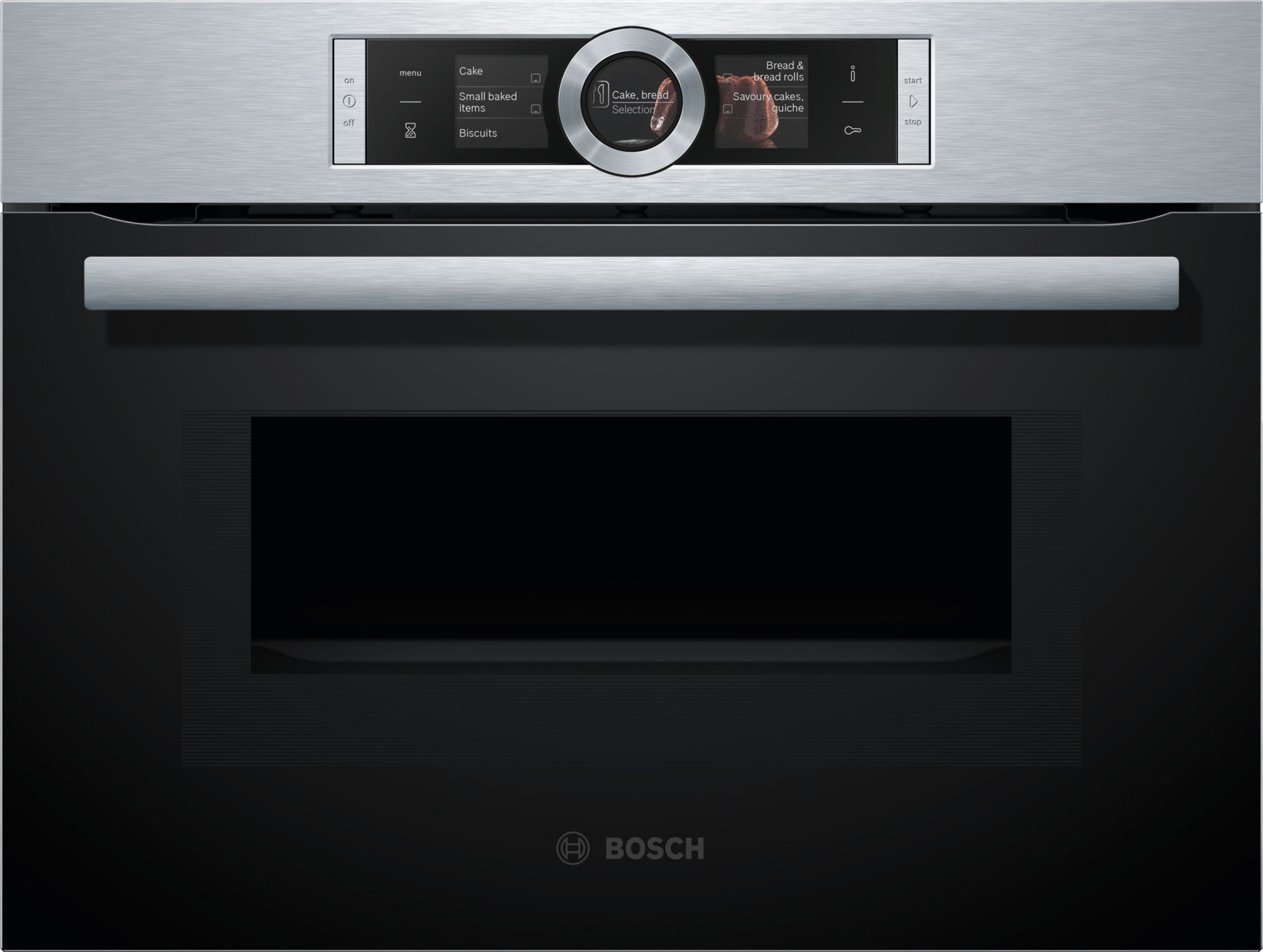 Bosch Serie 8 Horno compacto con microondas 60 x 45 cm Acero inoxidable CMG676BS1