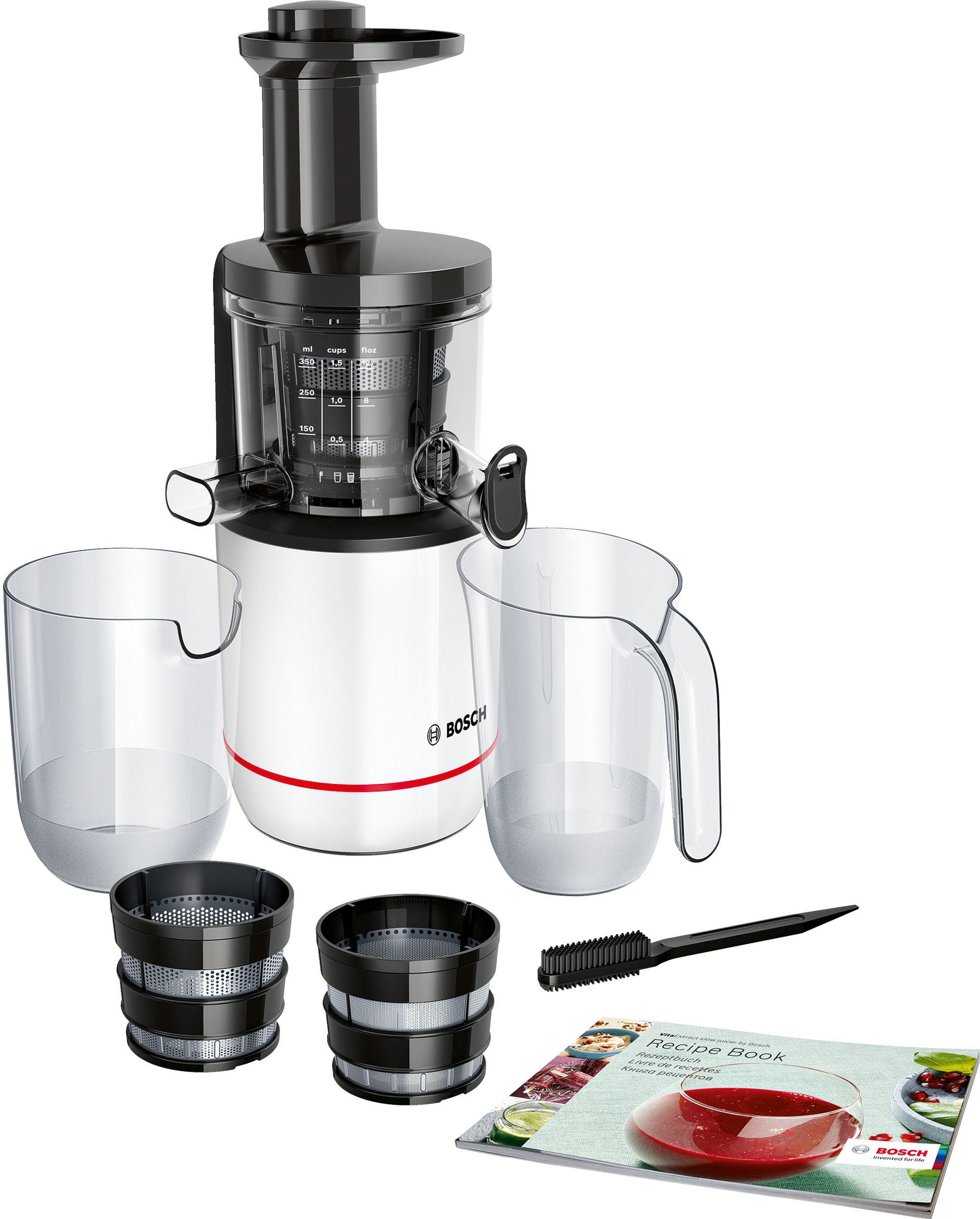 Bosch Extractor de jugos lento VitaExtract 150 W Blanco, Negro MESM500W