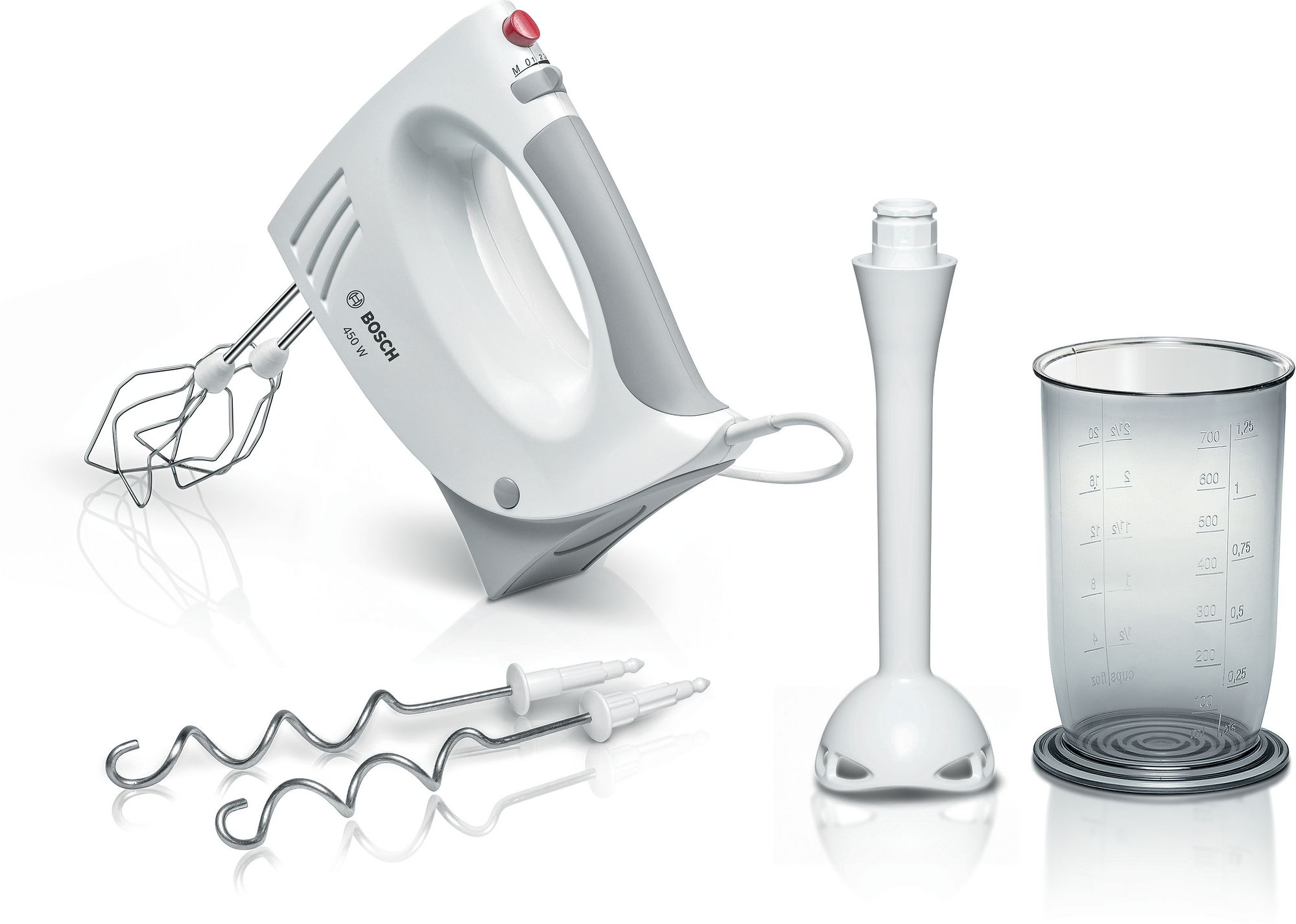 Bosch Batidora de repostería 450 W Blanco, gris MFQ3540