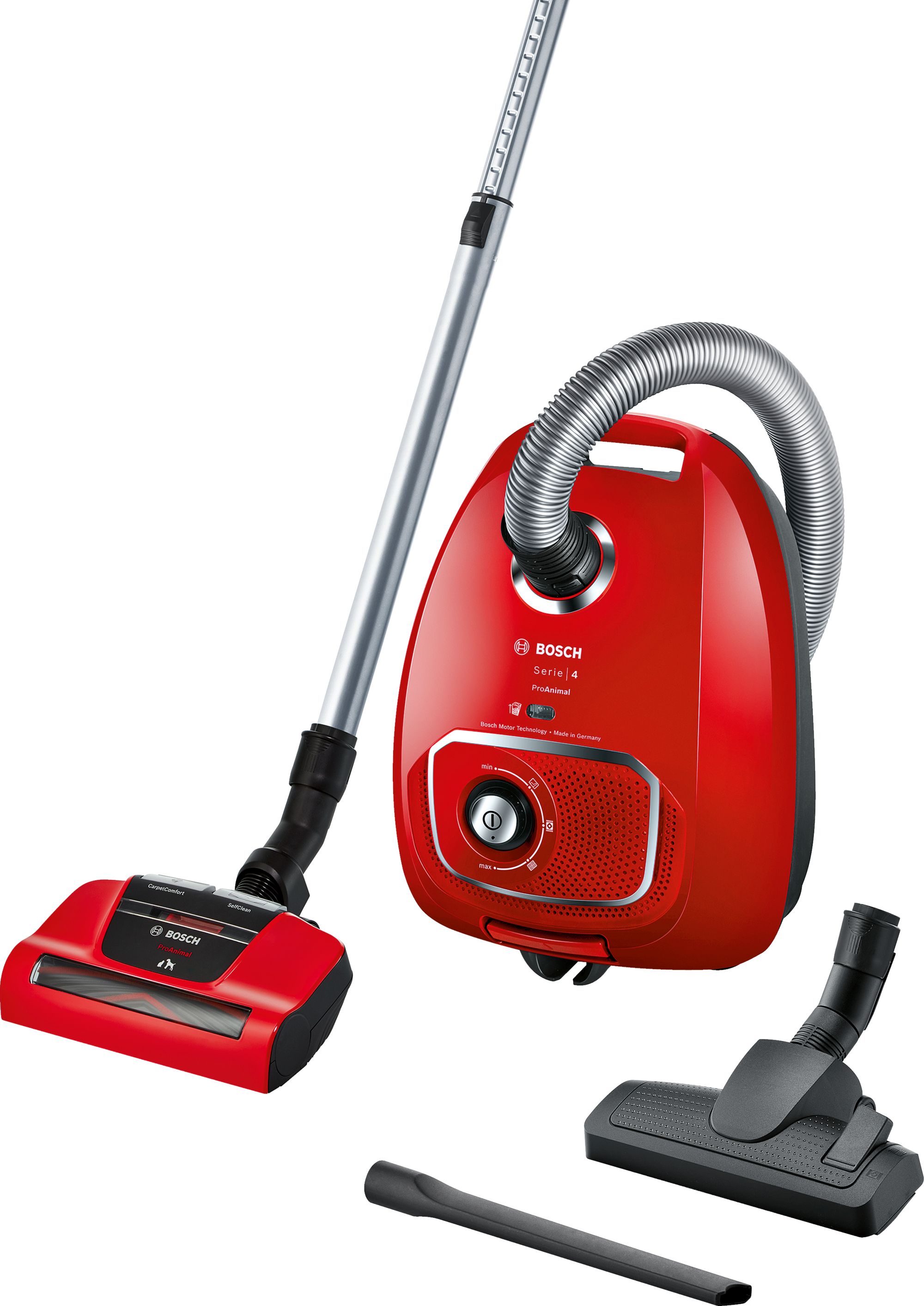 Bosch Serie 4 Aspirador con bolsa ProAnimal Rojo BGBS4PET1