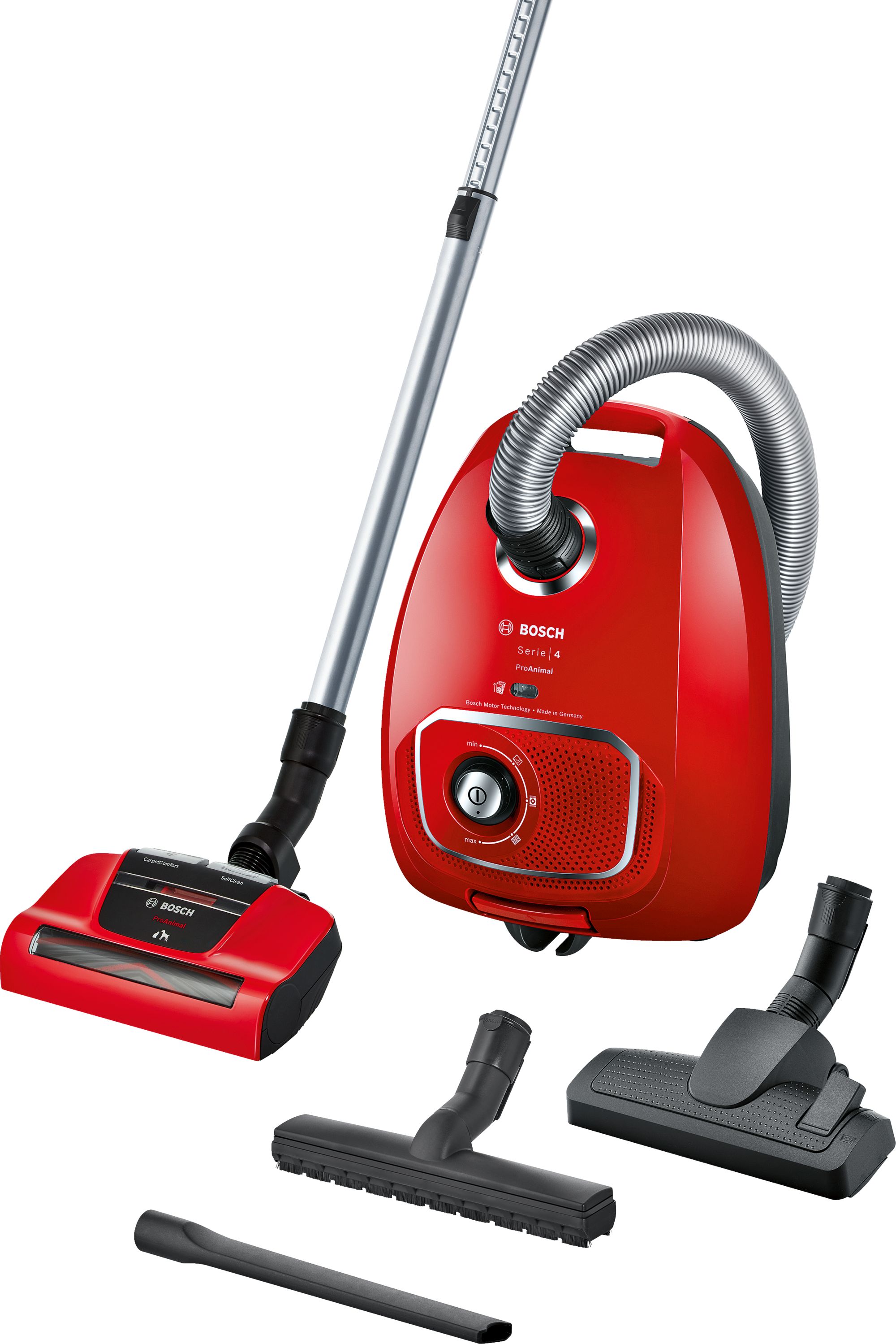 Bosch Serie 4 Aspirador con bolsa ProAnimal Rojo BGLS4PET2