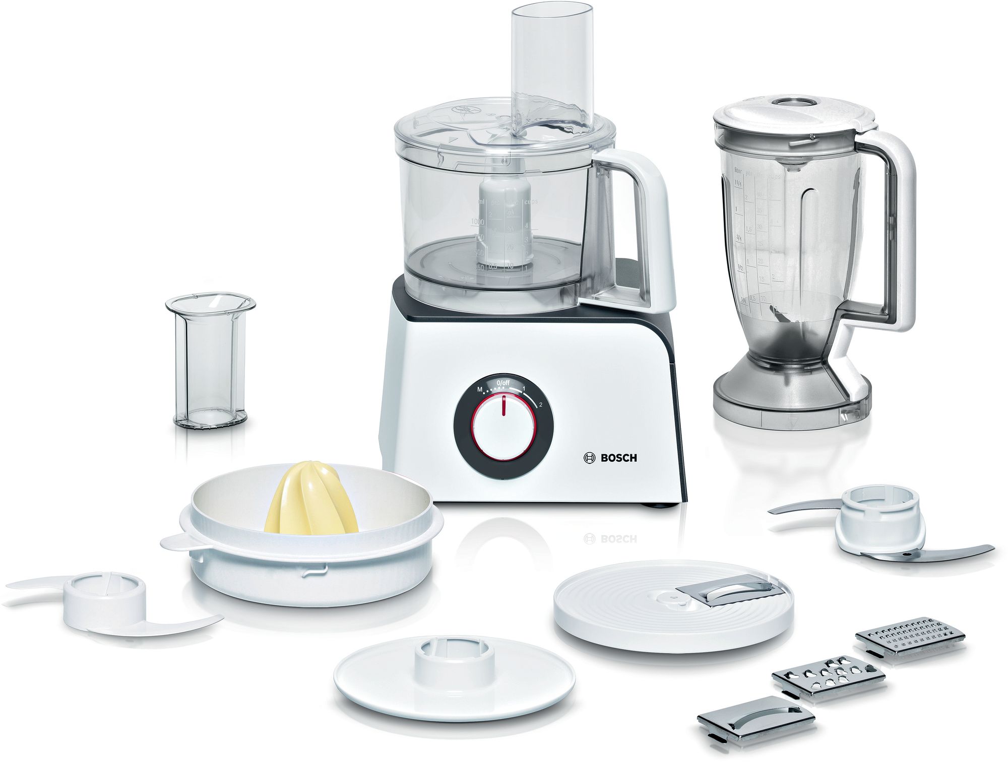 Bosch Procesador de alimentos MCM4 Styline 800 W Blanco, Negro, blanco MCM4100