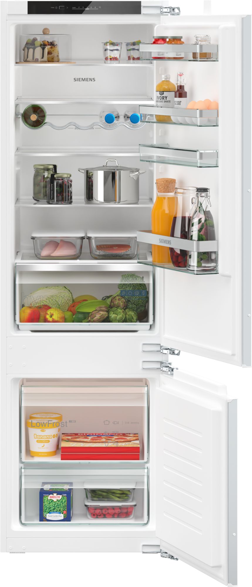 Siemens iQ300 Integrerad kyl/frys 177.2 x 54.1 cm Platta gångjärn