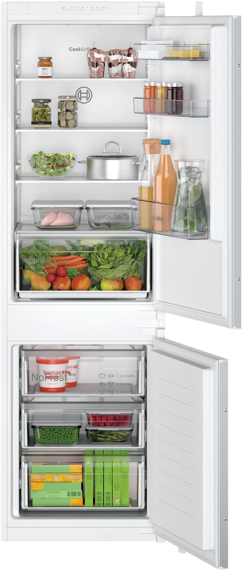 Bosch Integrerad kyl/frys 177.2 x 54.1 cm Glidskenor KIN86NSE0 Serie 2
