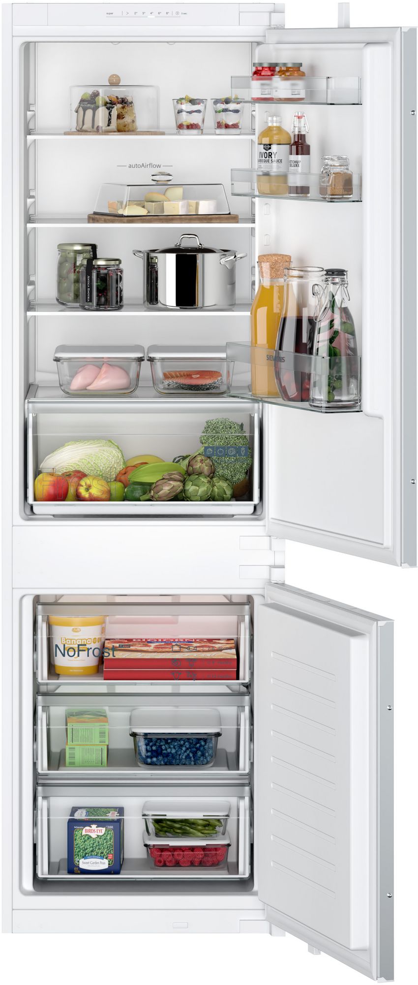 Siemens iQ100 Integrerad kyl/frys 177.2 x 54.1 cm Glidskenor