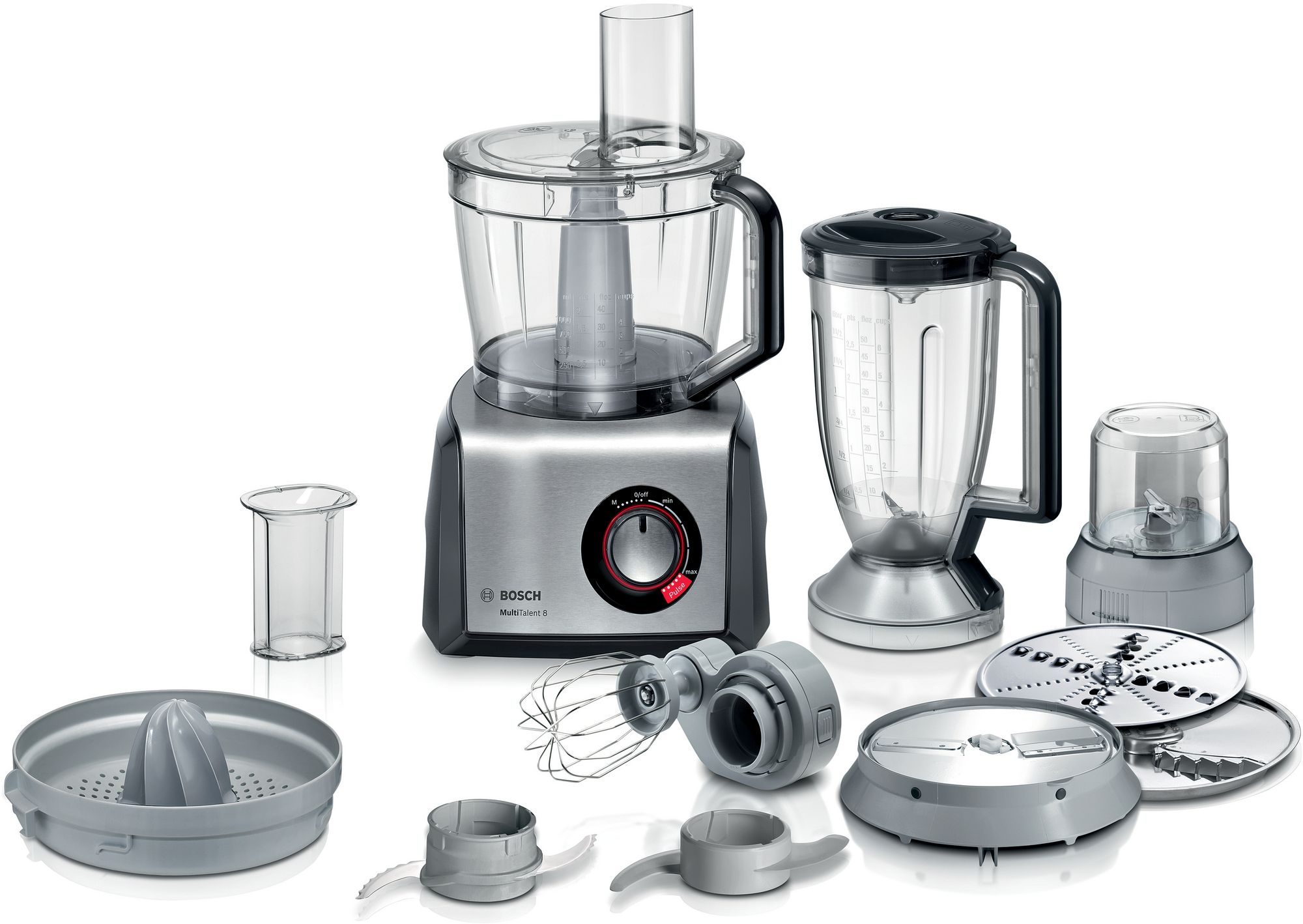 Bosch Matberedare MultiTalent 8 1250 W Svart, borstad rostfritt stål MC812M844