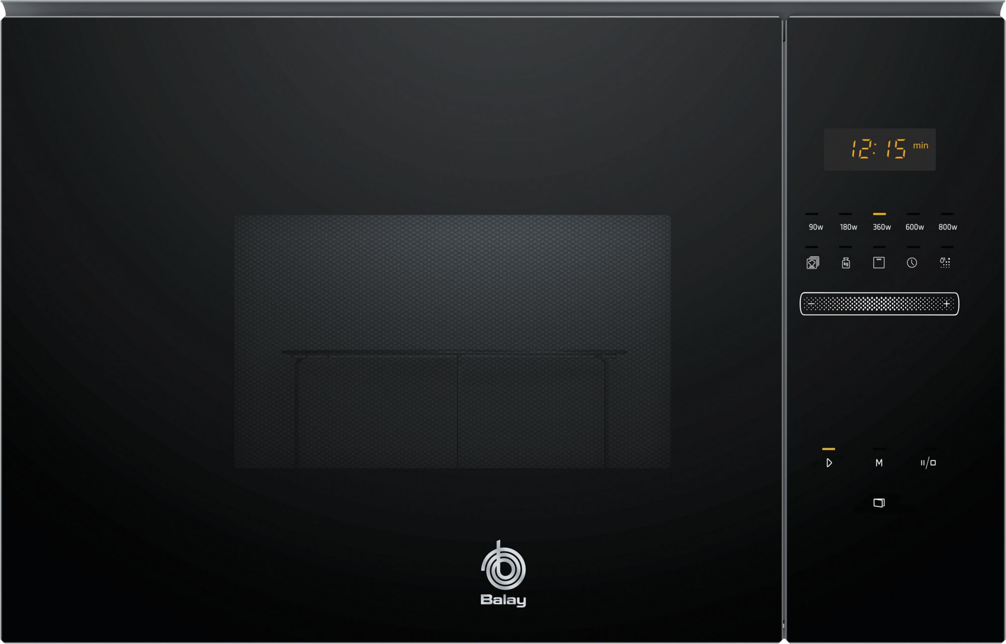 Microondas integrable con grill Cristal negro 3CG5172N2