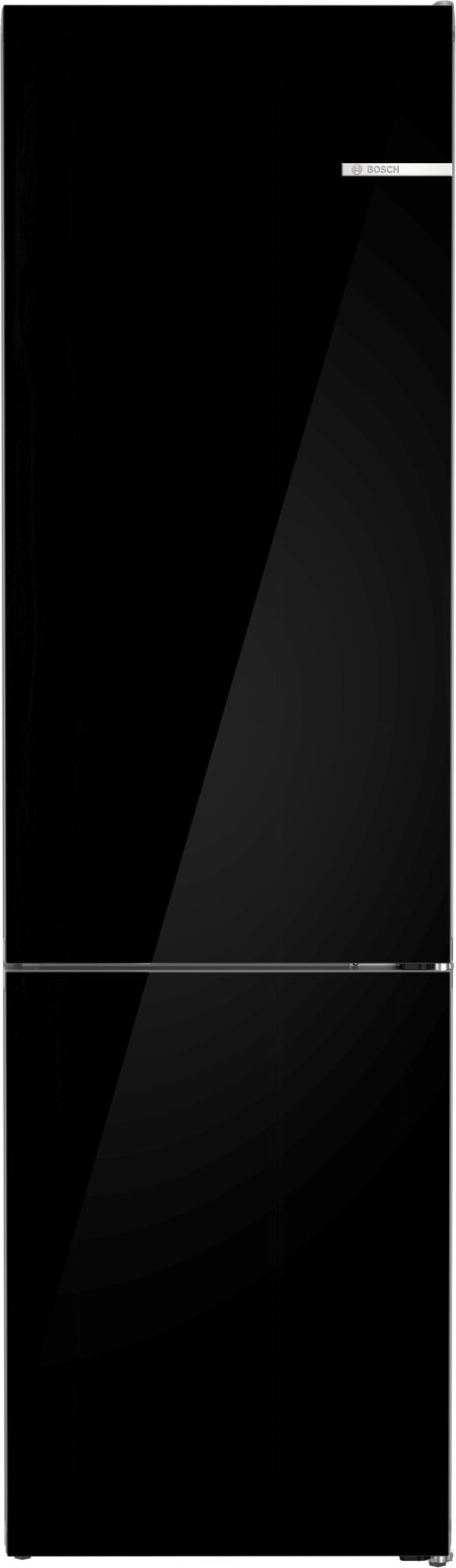 Bosch Serie 6 Frigorífico combinado de libre instalación, Acabado en cristal 203 x 60 cm Negro, Total NoFrost KGN39LBCF