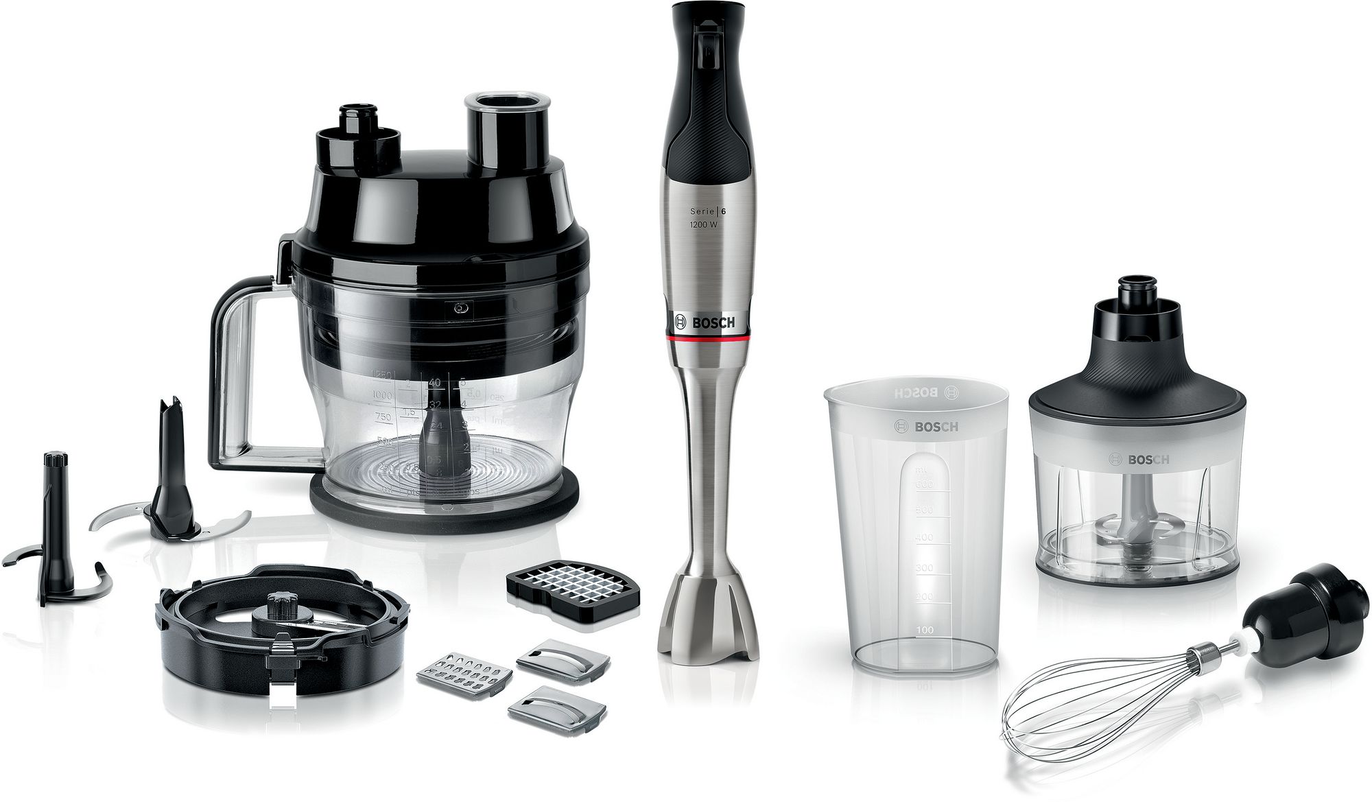 Bosch Stavmixer ErgoMaster 1200 W Rostfritt stål MSM6M8X1 Serie 6