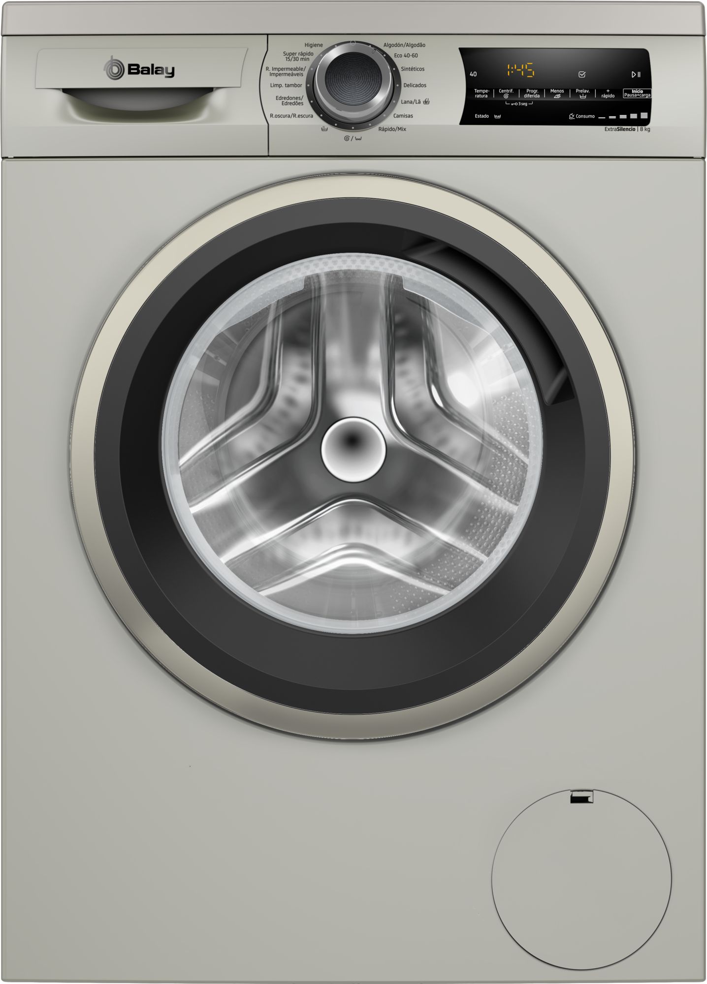 BalayLavadora 8 kg máx. 1400 rpm, Acero antihuellas 3TS384XT