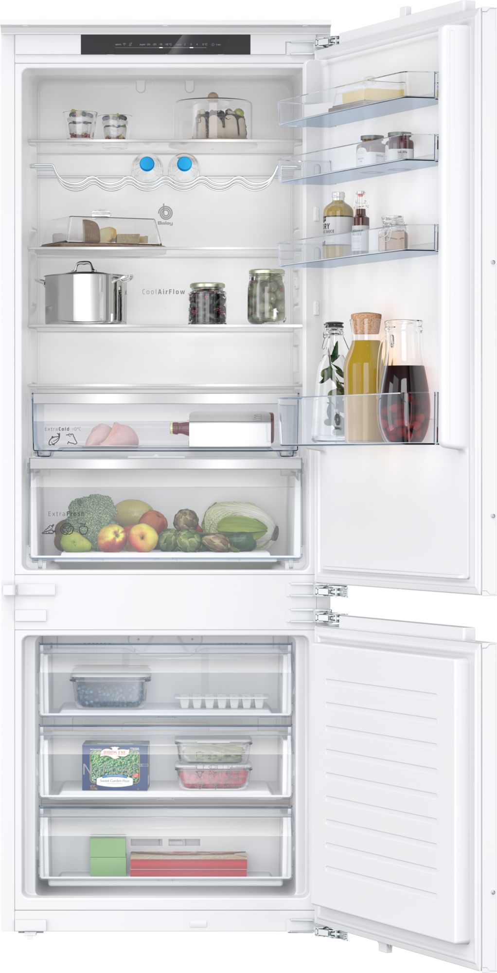 Frigorífico combi integrable 193.5 x 70.8 cm Sistema de integración de puerta fija 3KIE934F