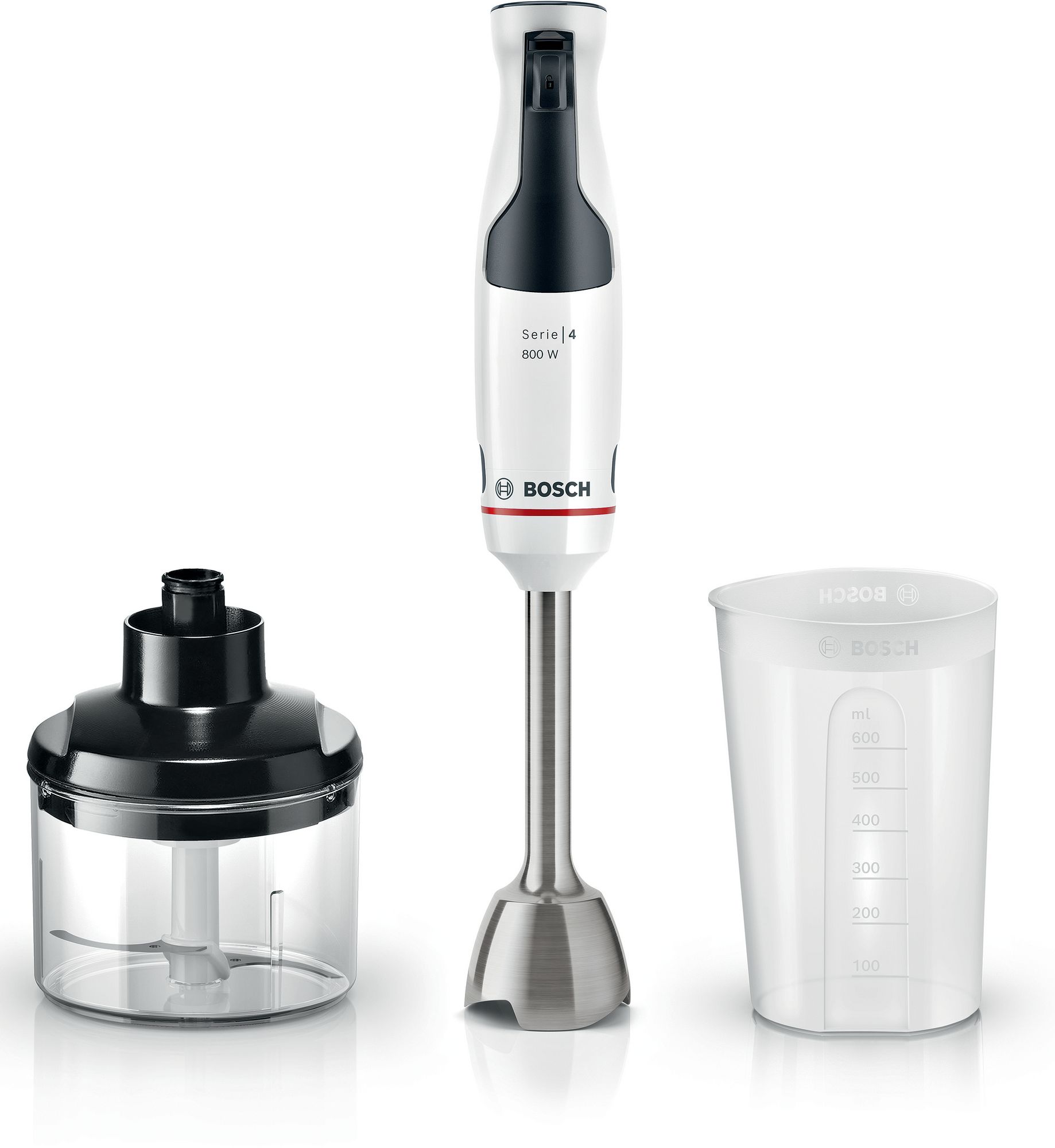 Bosch Stavmixer ErgoMaster 800 W Vit, Gråsvart MSM4W420 Serie 4