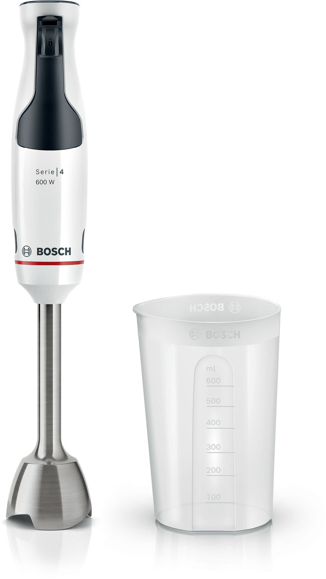 Bosch Stavmixer ErgoMaster 600 W Vit, Gråsvart MSM4W210 Serie 4