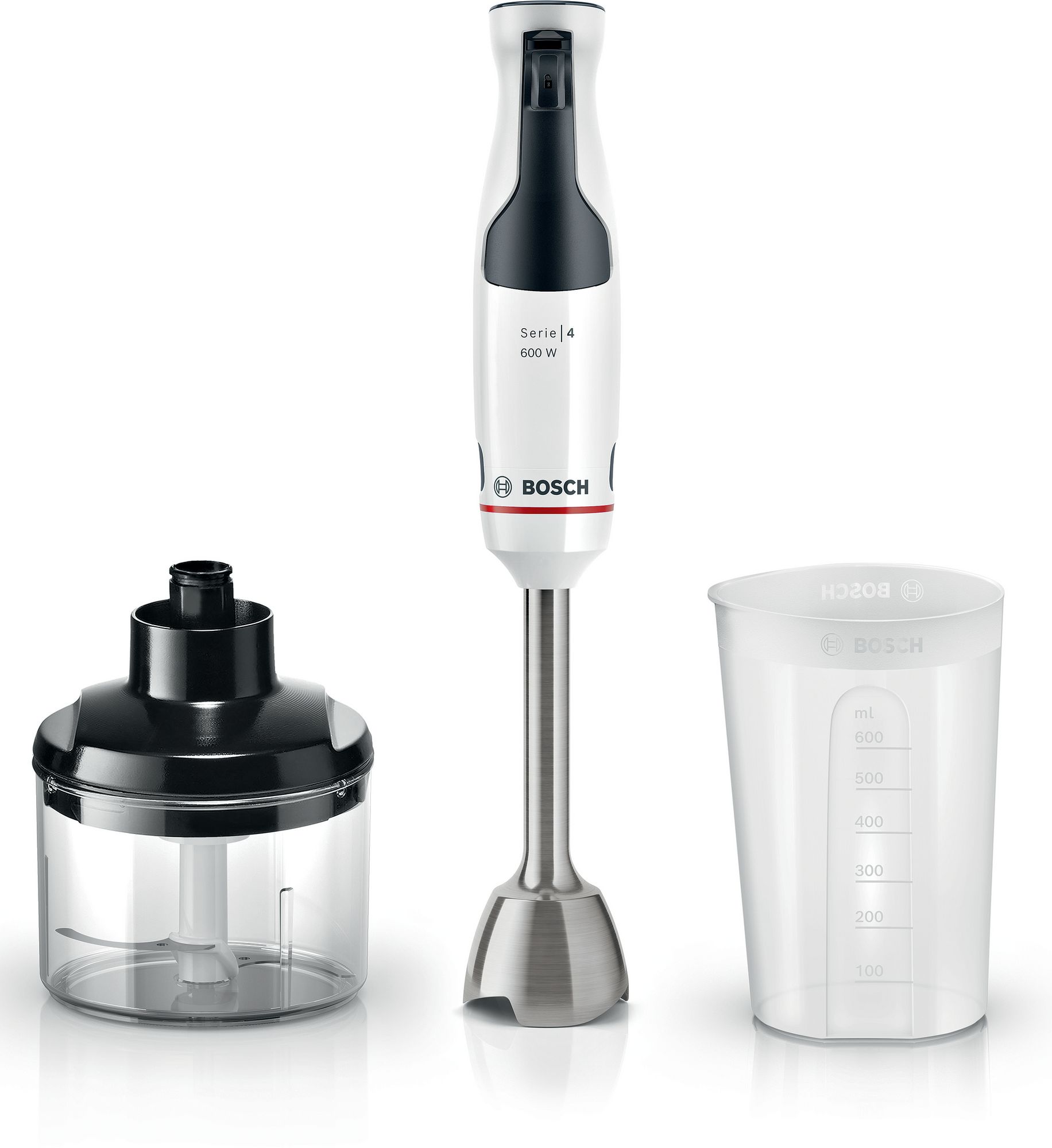 Bosch Stavmixer ErgoMaster 600 W Vit, Gråsvart MSM4W220 Serie 4