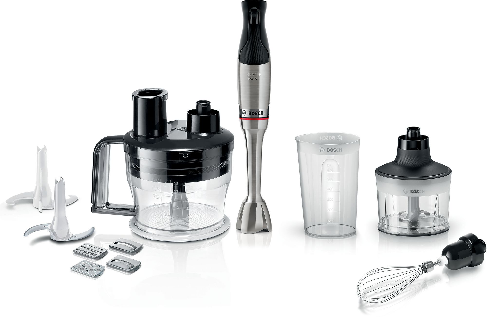 Bosch Stavmixer ErgoMaster 1200 W Rostfritt stål MSM6M871 Serie 6
