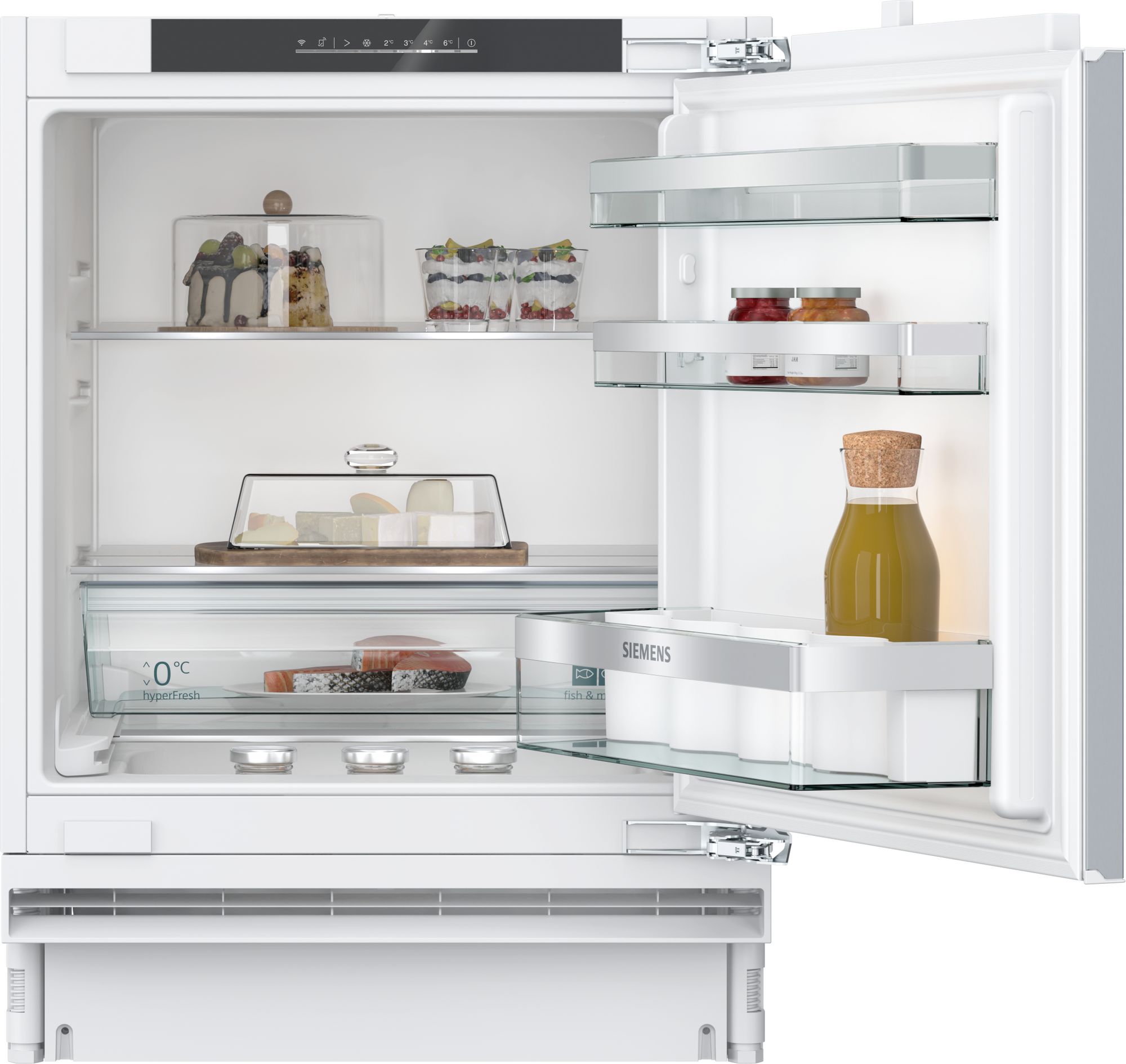Siemens iQ500, Réfrigérateur encastrable, 82 x 60 cm, Charnière plate avec fermeture en douceur