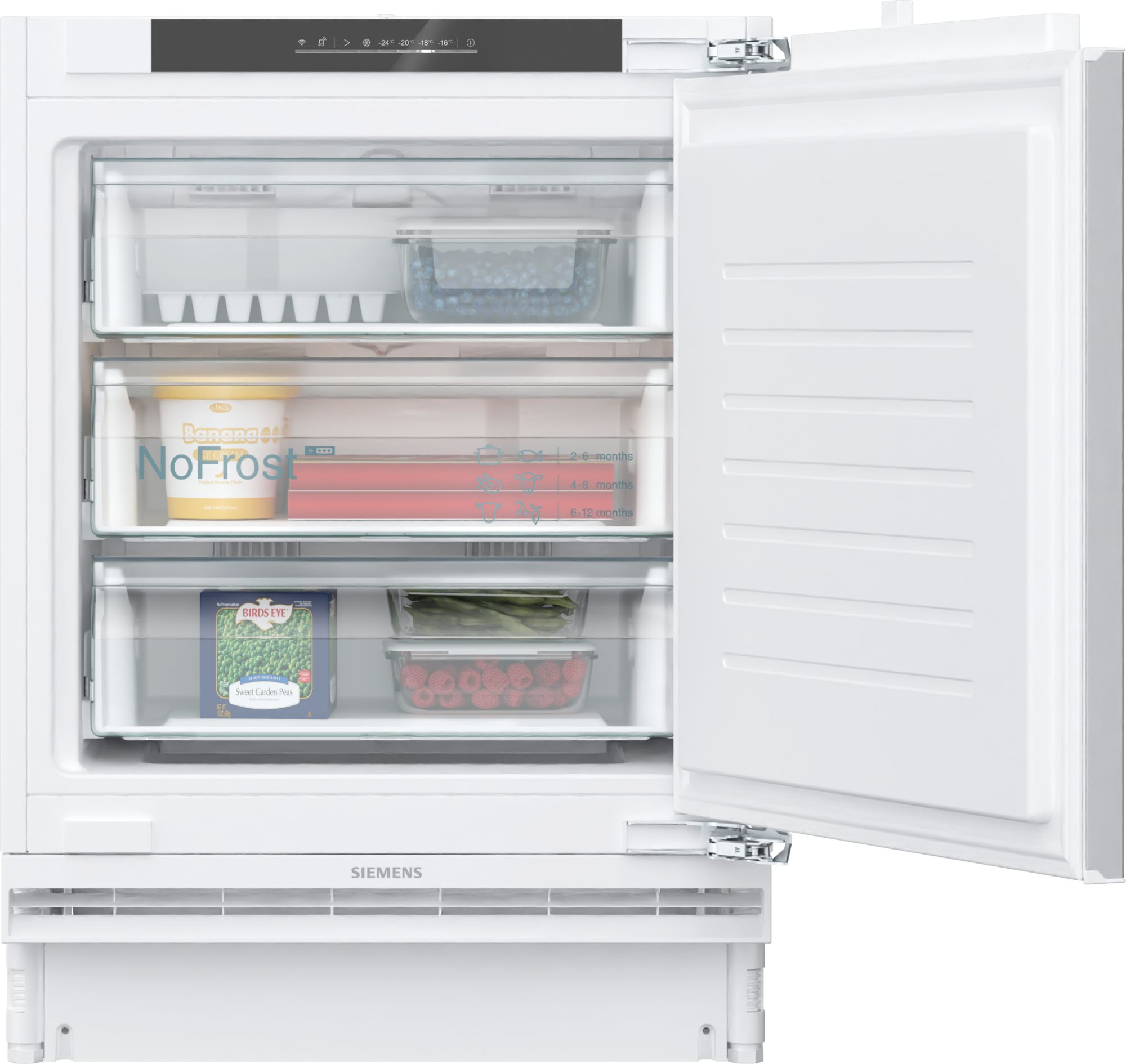 Siemens iQ500, Congélateur encastrable,82 x 59.8 cm, charnière plate à fermeture progressive