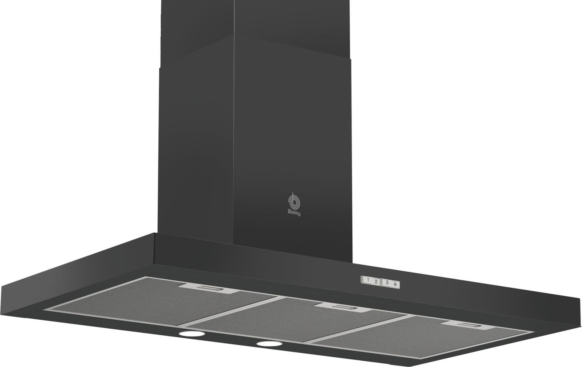 Campana decorativa de pared box 90 cm Negro 3BC095MN