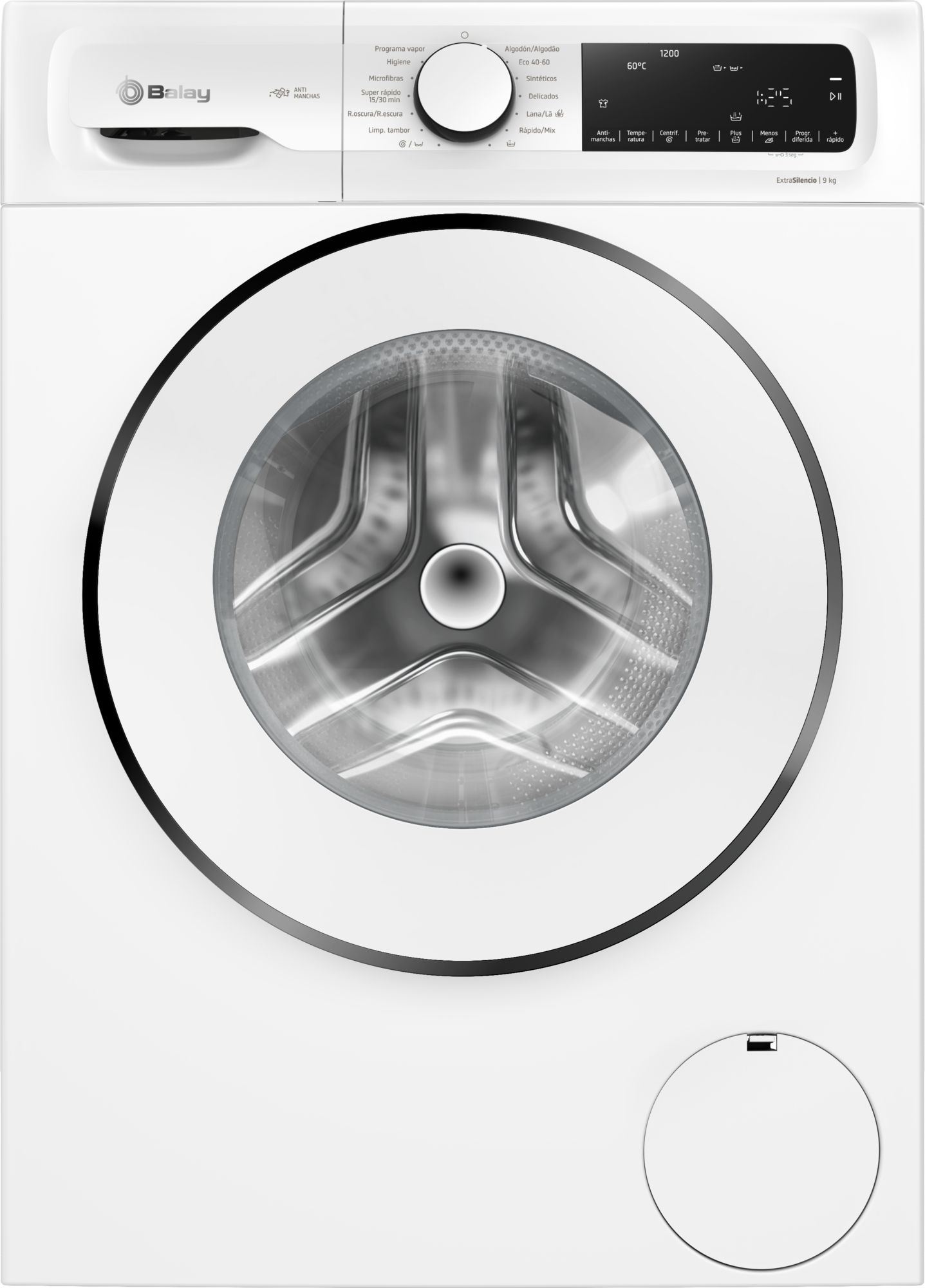 BalayLavadora con Programa Plancha 9 kg máx. 1200 rpm, Blanco 3TS390B