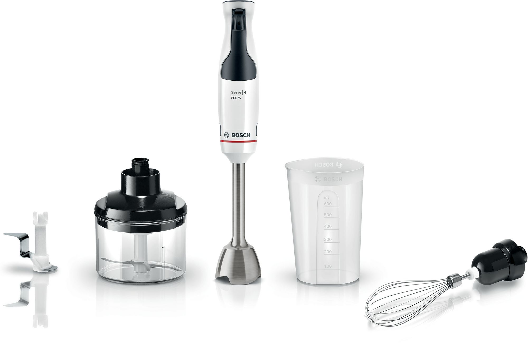 Bosch Stavmixer ErgoMaster 800 W Vit, Gråsvart MSM4W422 Serie 4