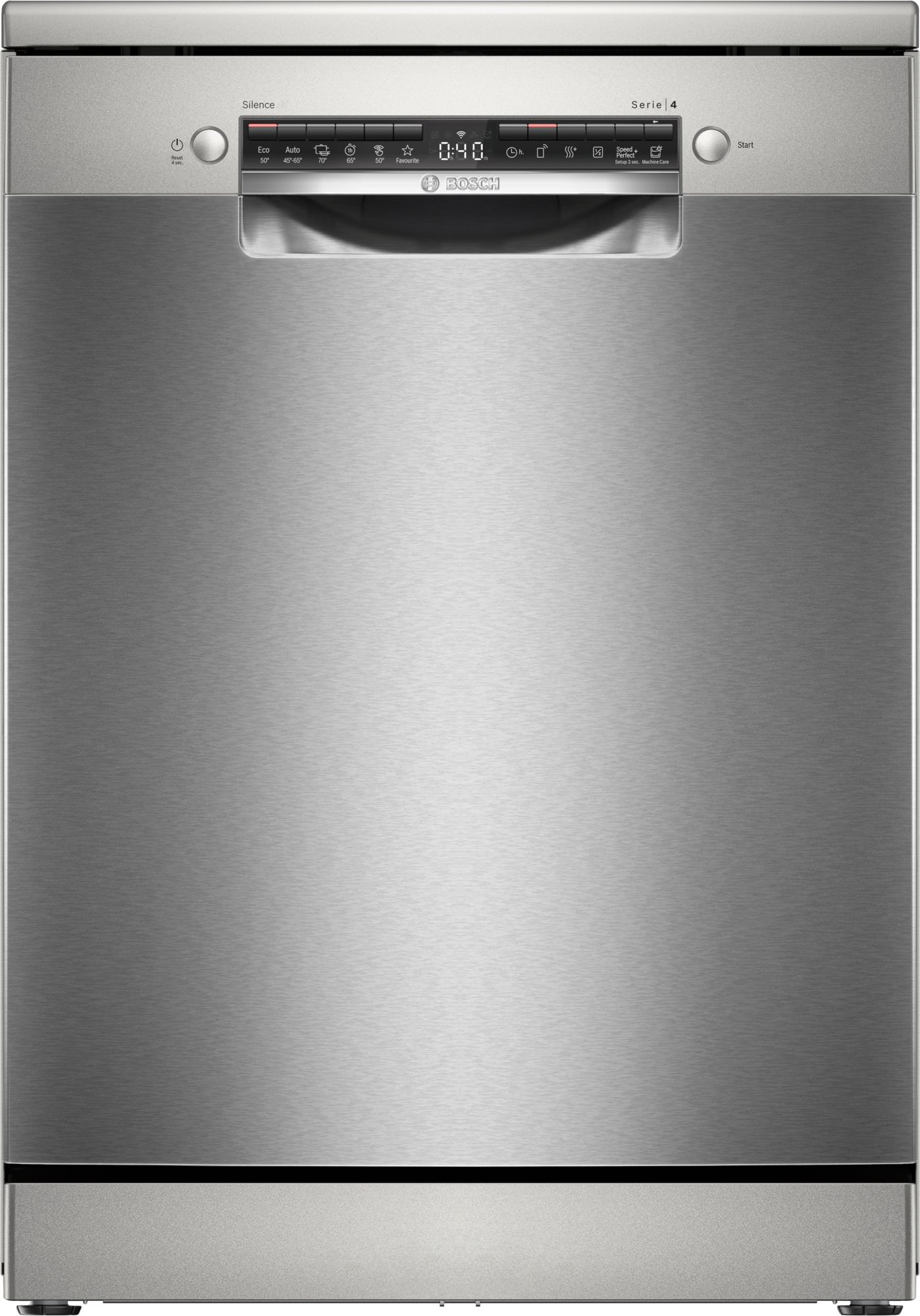Bosch Fristående diskmaskin 60 cm Borstat stål med anti-fingerprint SMS4HVI00E Serie 4