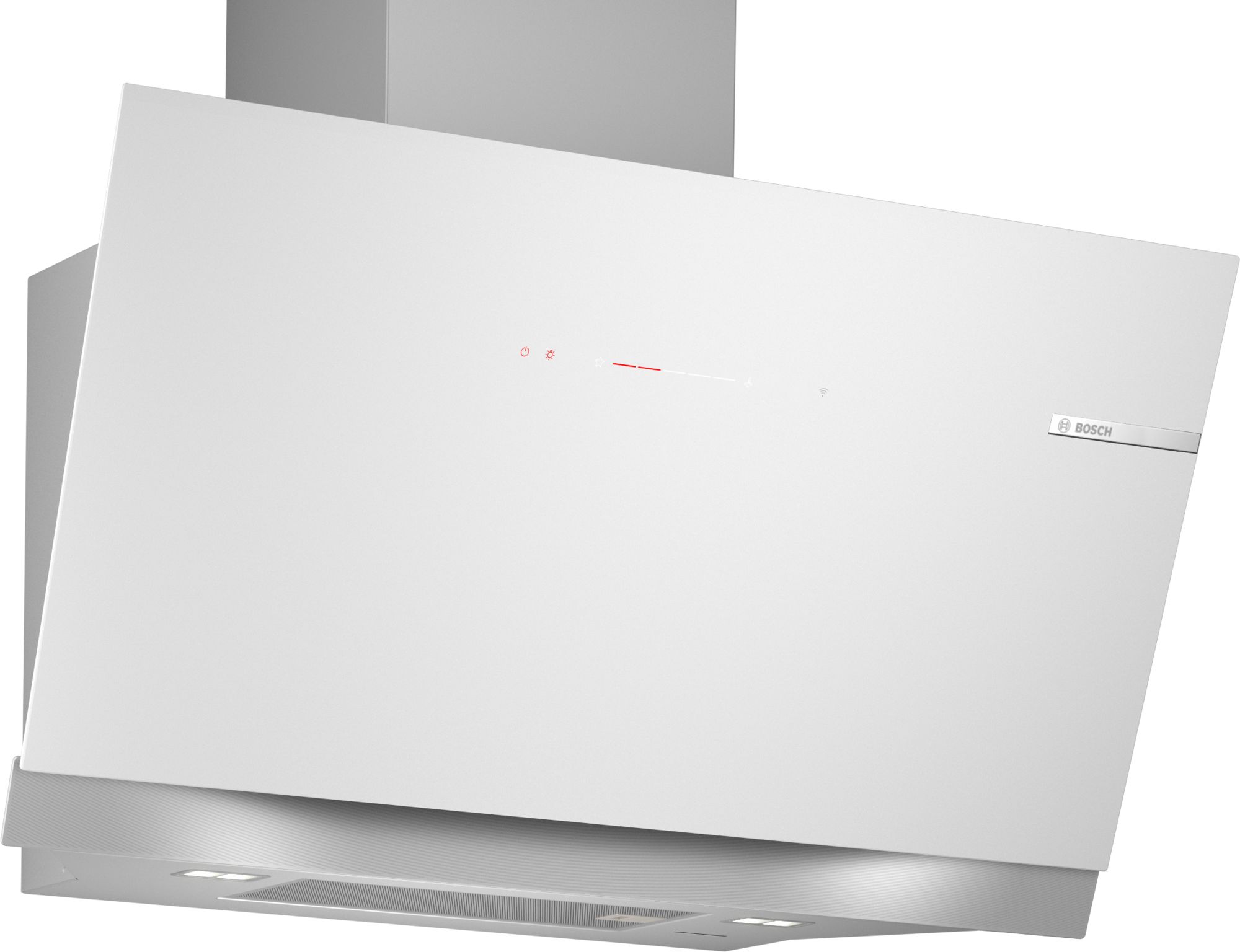 Bosch Serie 8 Campana decorativa de pared 90 cm Cristal blanco, Cristal blanco DWK91LT20