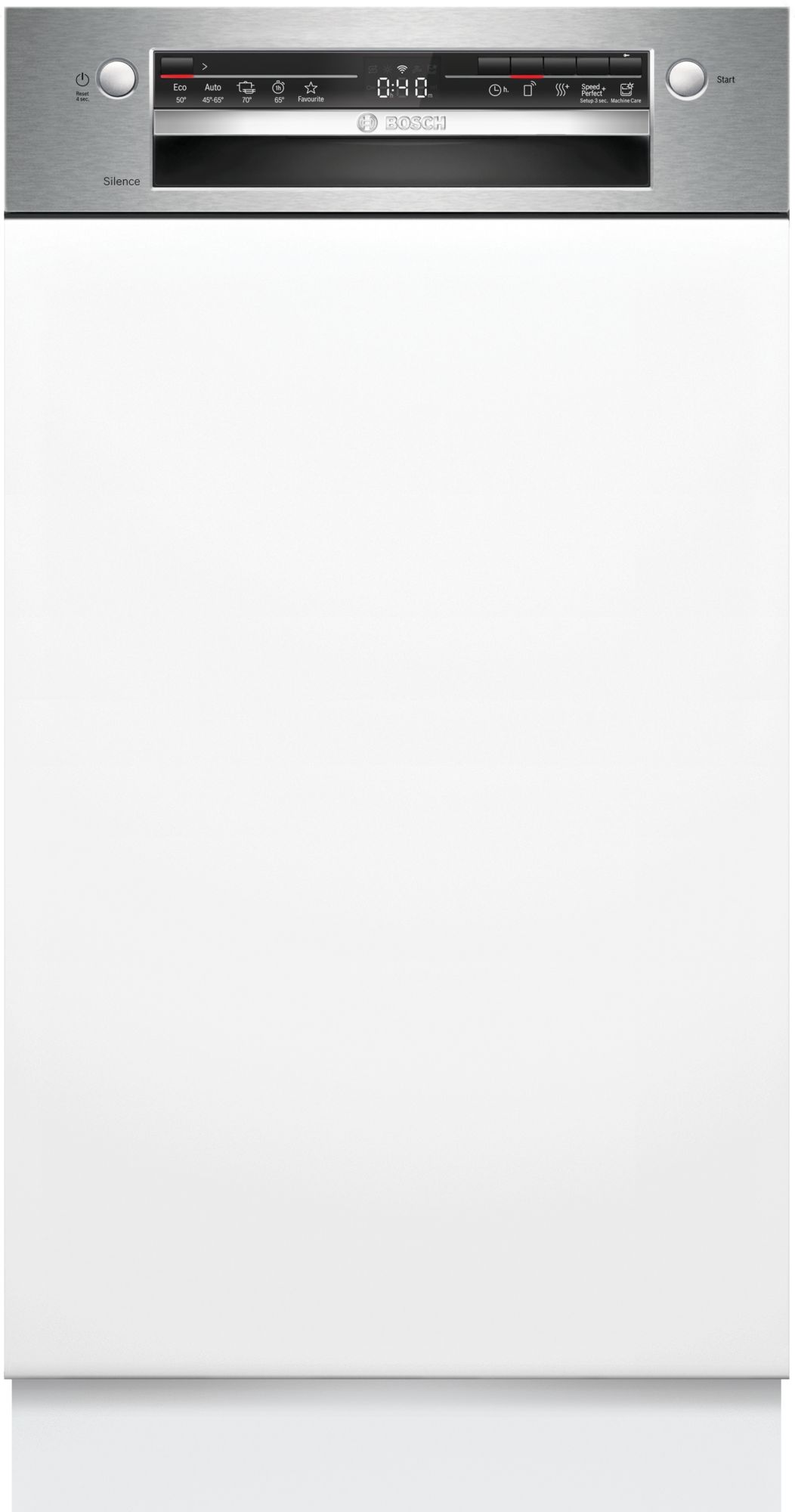 Bosch Série 2, Lave vaisselle intégrable, 45 cm, Inox