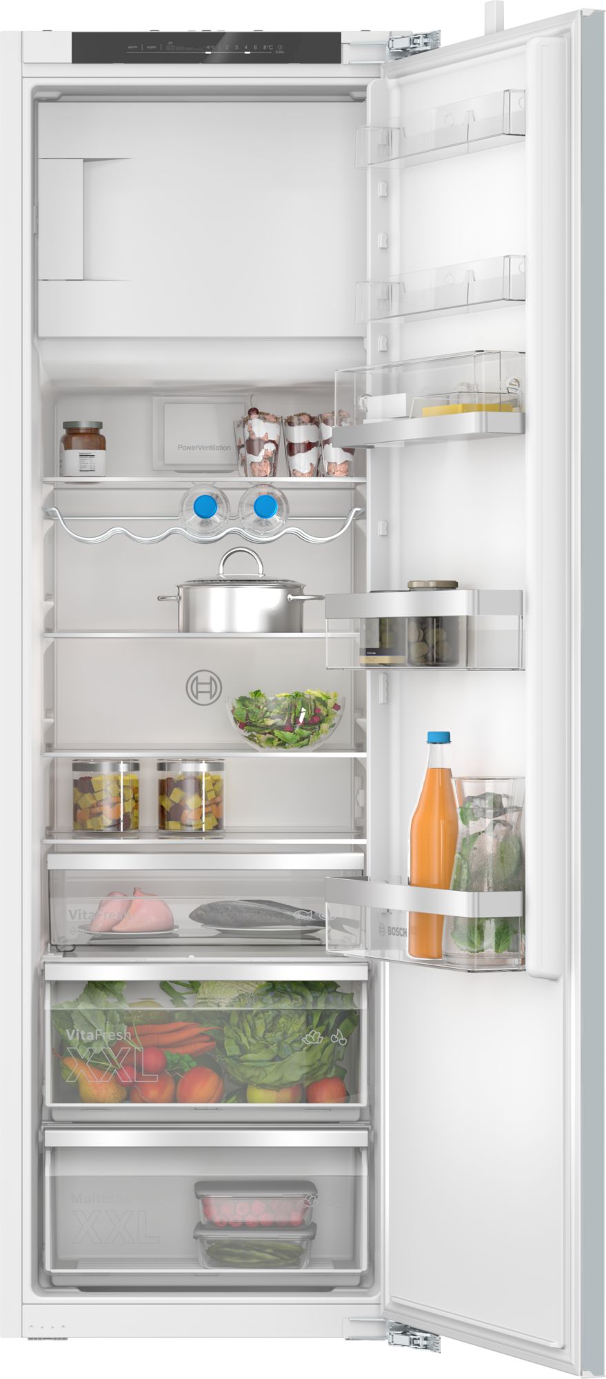 Bosch Helintegrerad kyl med frysfack 177.2 x 55.8 cm Platta gångjärn med mjukstängning KIL82ADD0 Serie 6
