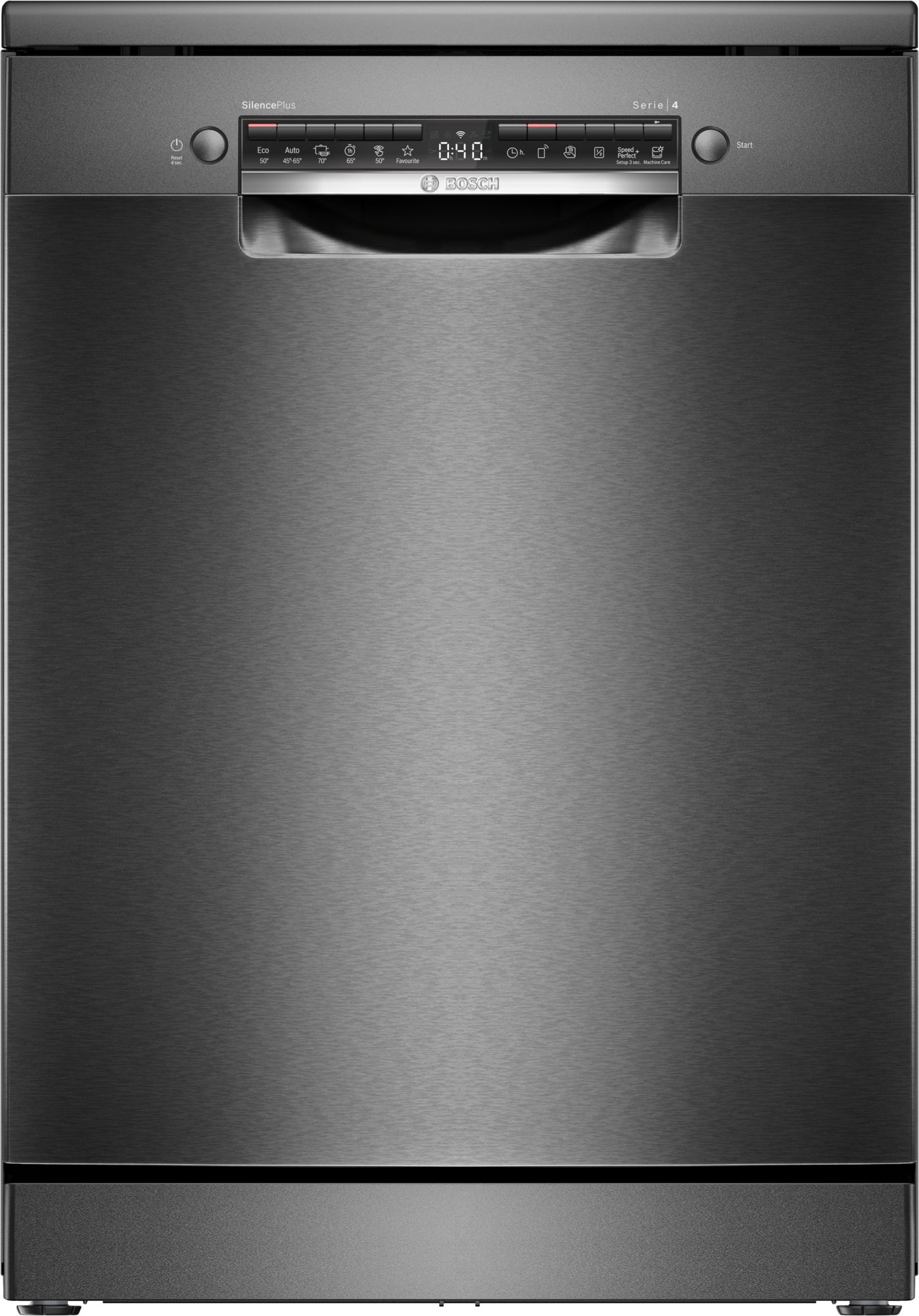 Bosch Fristående diskmaskin 60 cm Borstat svart stål med anti-fingerprint SMS4EMC06E Serie 4