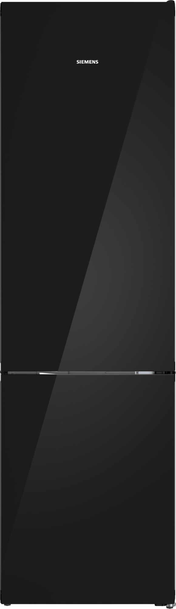 Siemens iQ700, Réfrigérateur-congélateur indépendant avec partie congélation en bas, 203 x 60 cm, noir