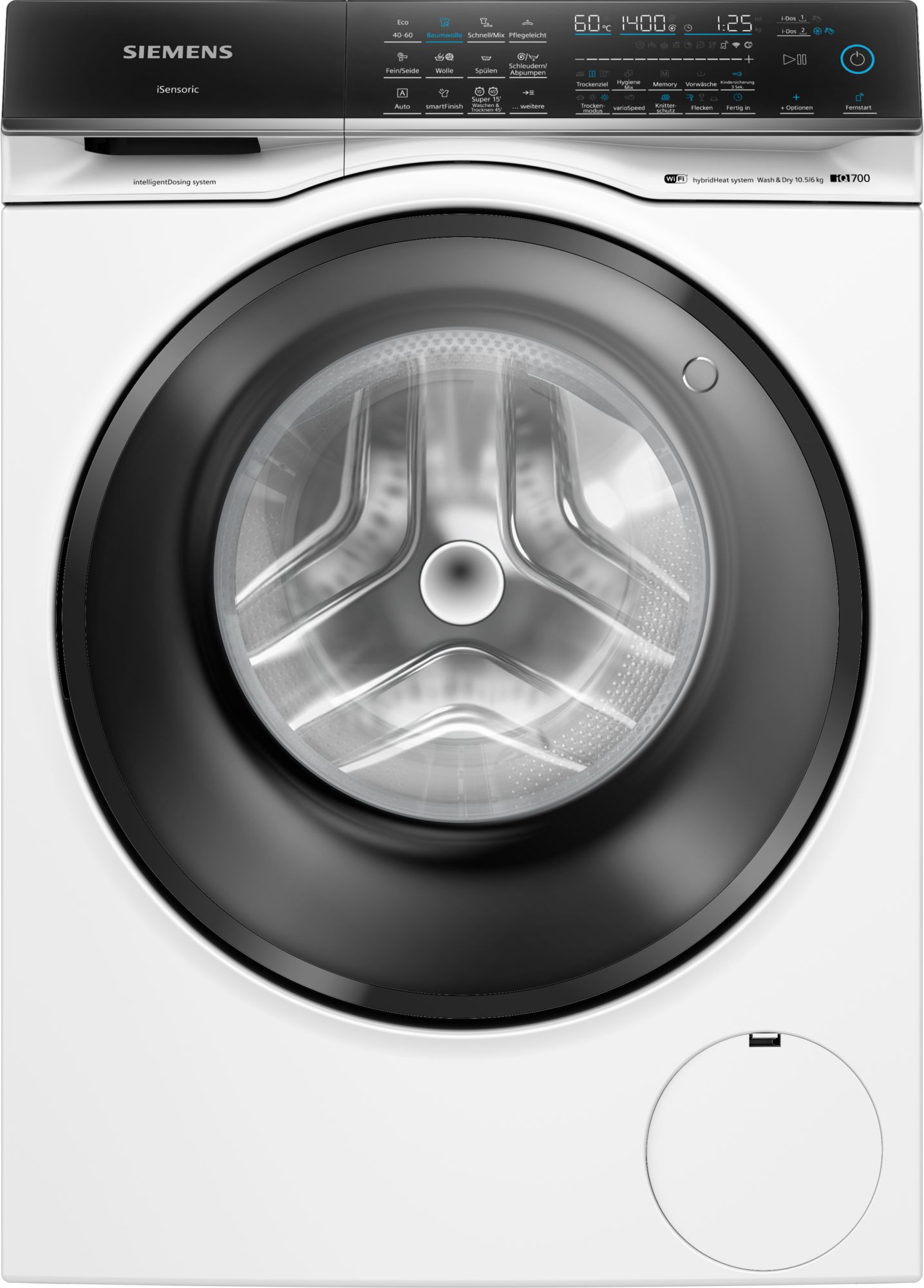 Siemens iQ700, laveuse-sécheuse, 10.5/6 kg, 1400 tr/min.