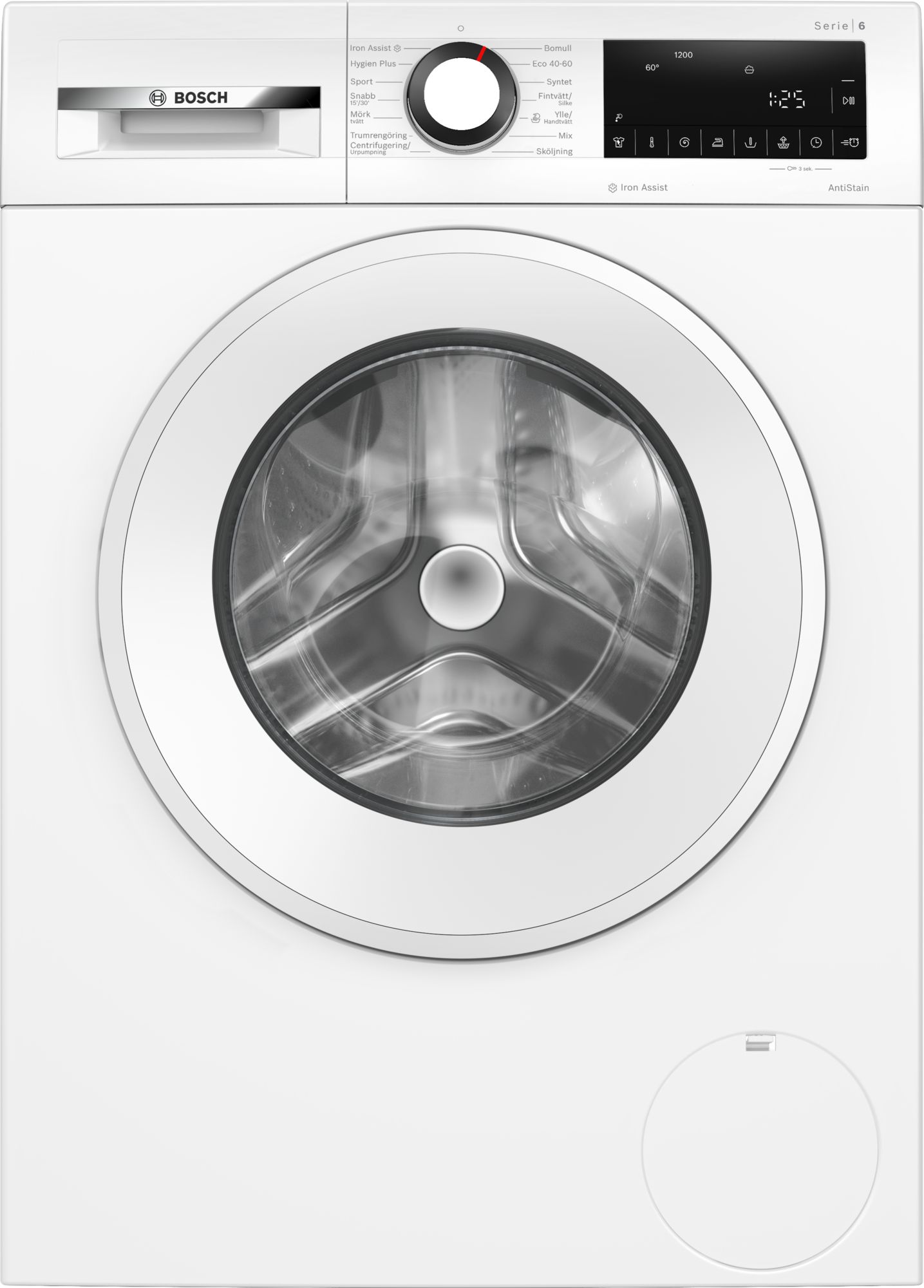 Bosch Tvättmaskin, frontmatad 9 kg max. 1200 varv/min WGG242Z2SN Serie 6