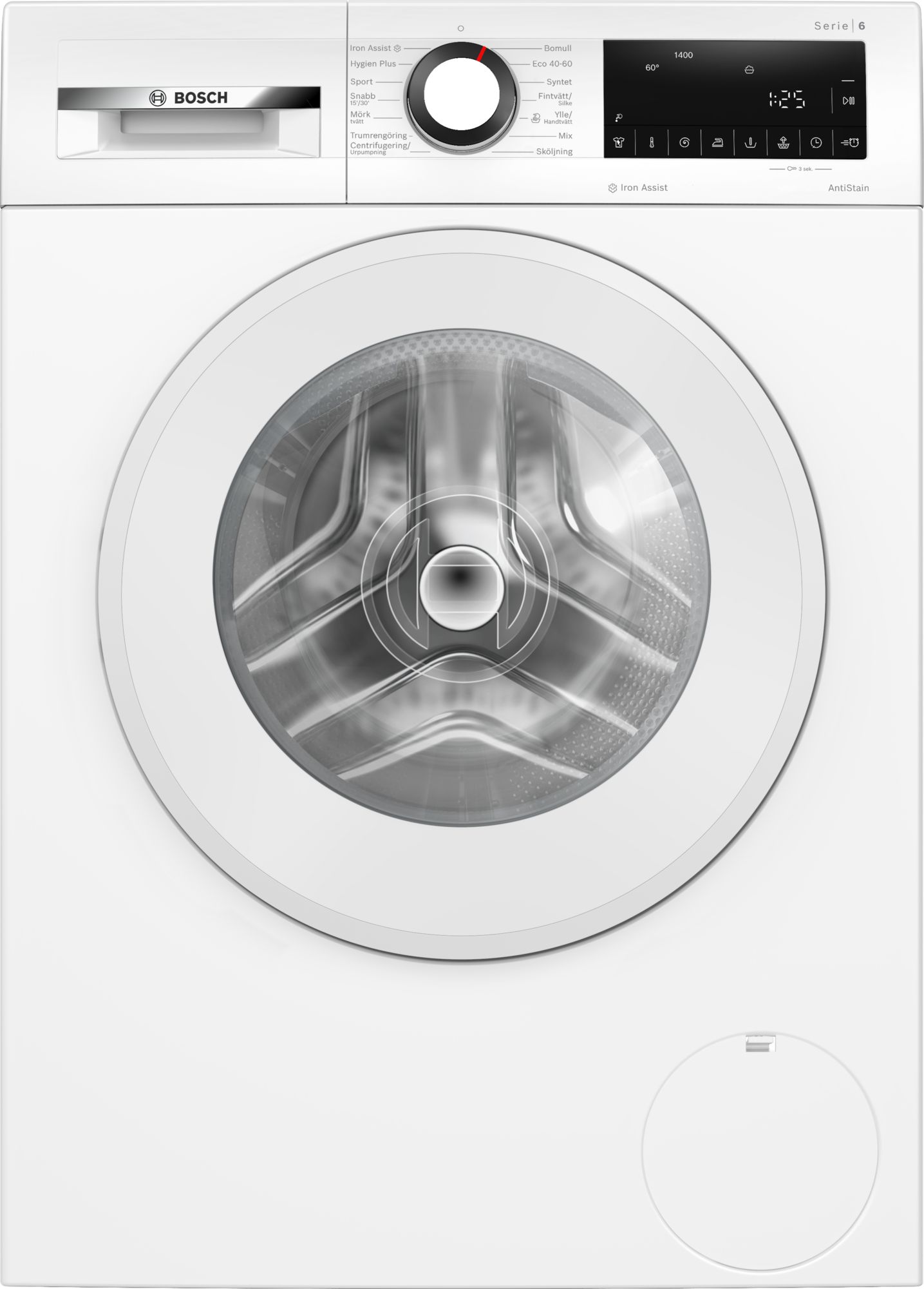 Bosch Tvättmaskin, frontmatad 9 kg max. 1400 varv/min WGG244ZASN Serie 6