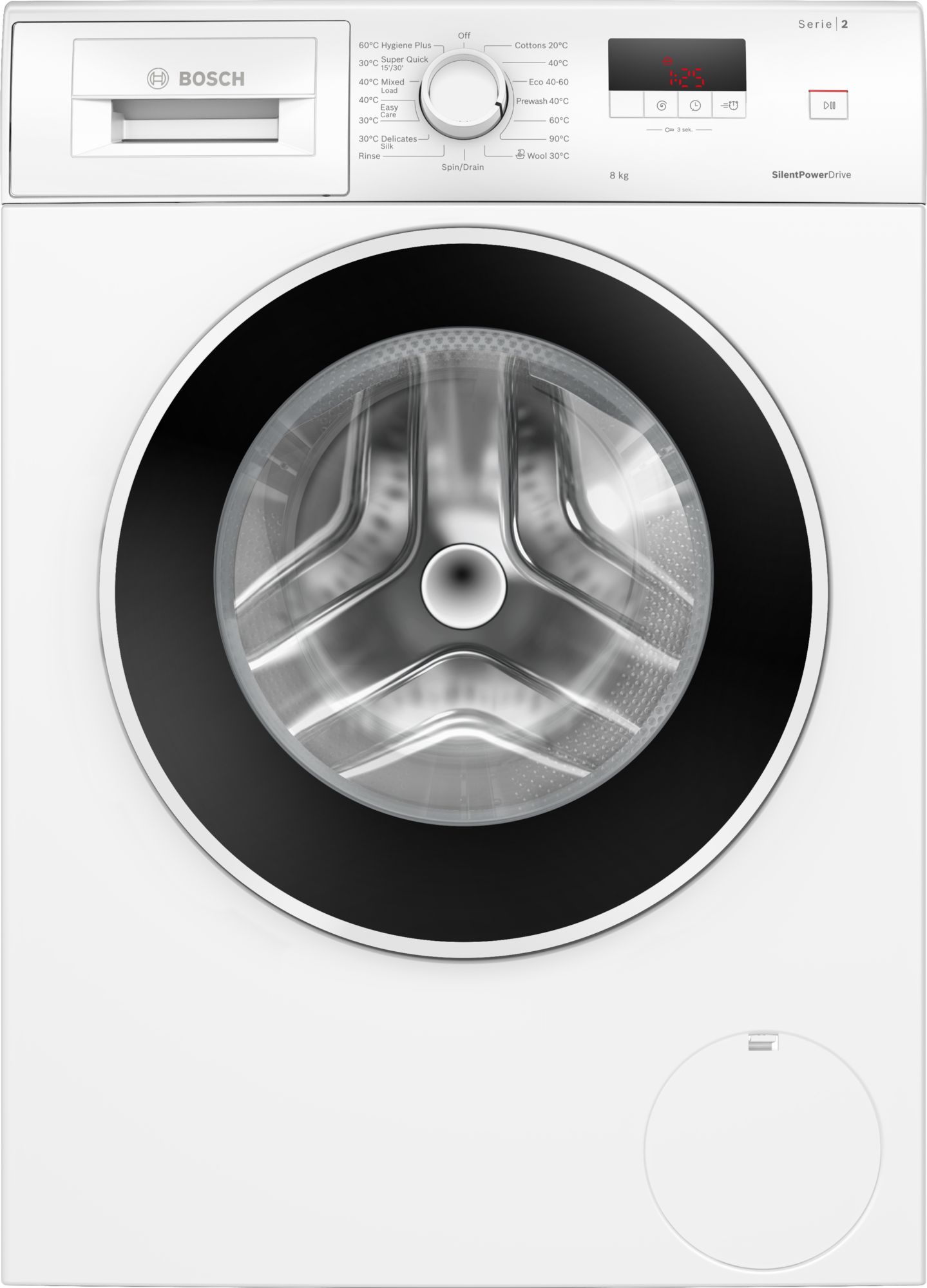 Bosch Serie 2 Tvättmaskin, frontmatad 8 kg max. 1400 varv/min