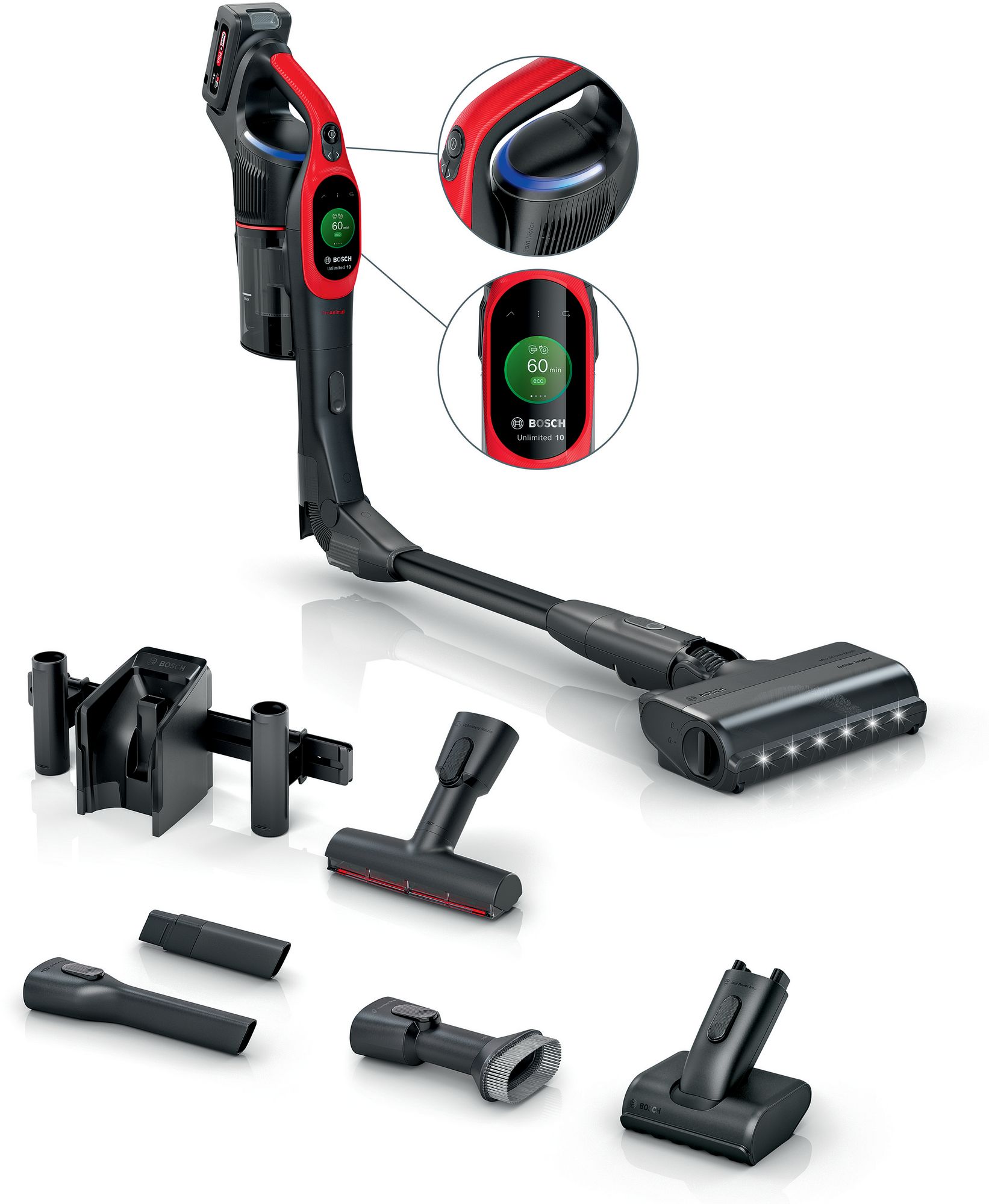 Bosch Sladdlös dammsugare Unlimited 10 ProAnimal Röd BCS1041PET