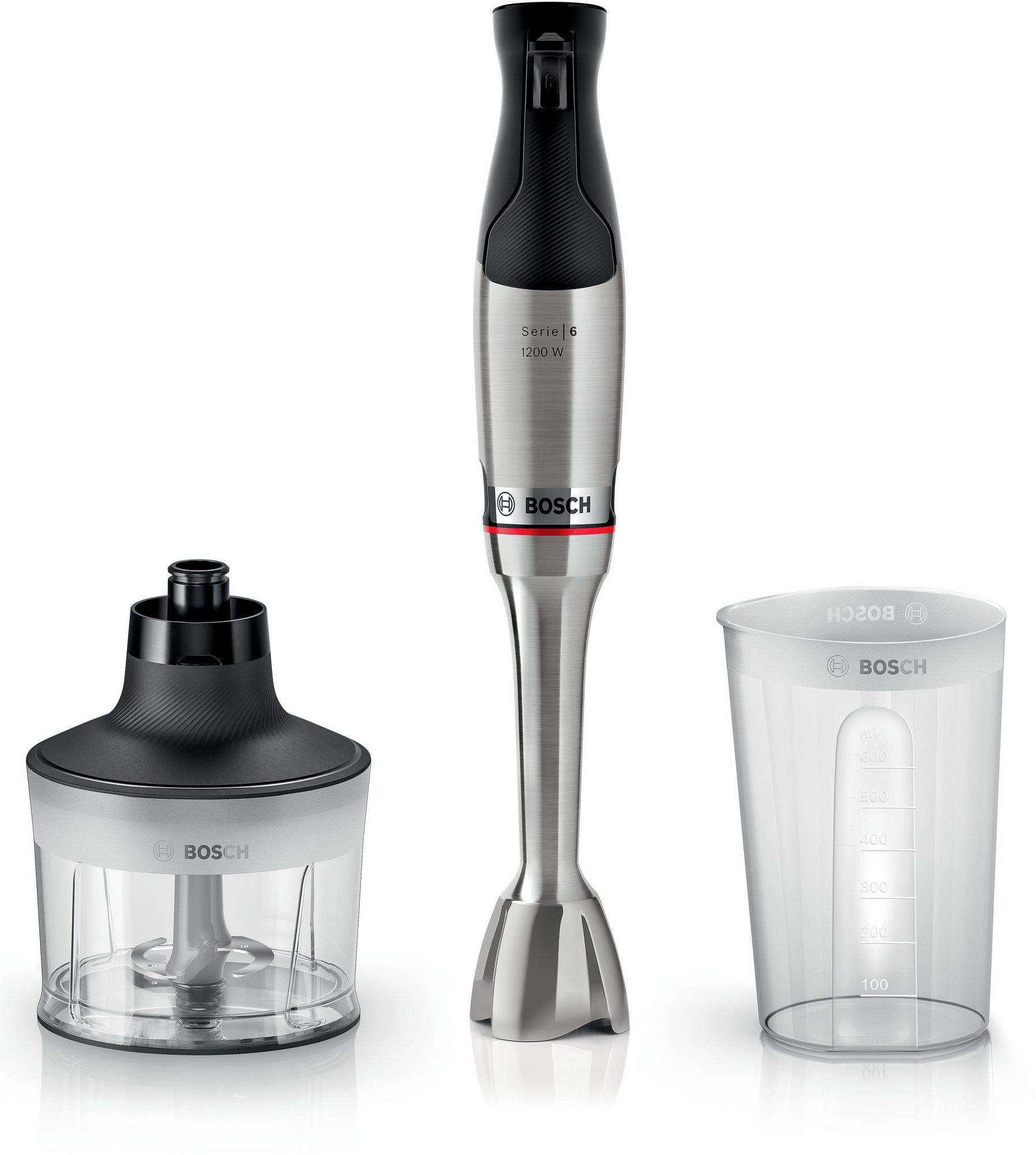 Bosch Stavmixer ErgoMaster 1200 W Rostfritt stål MSM6M830 Serie 6
