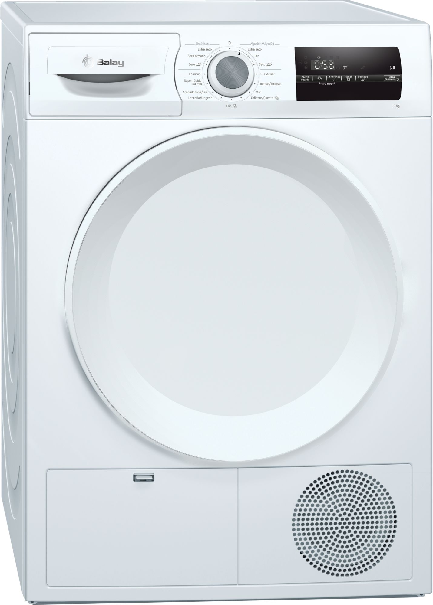Secadora con bomba de calor 8 kg Blanco 3SB288BE