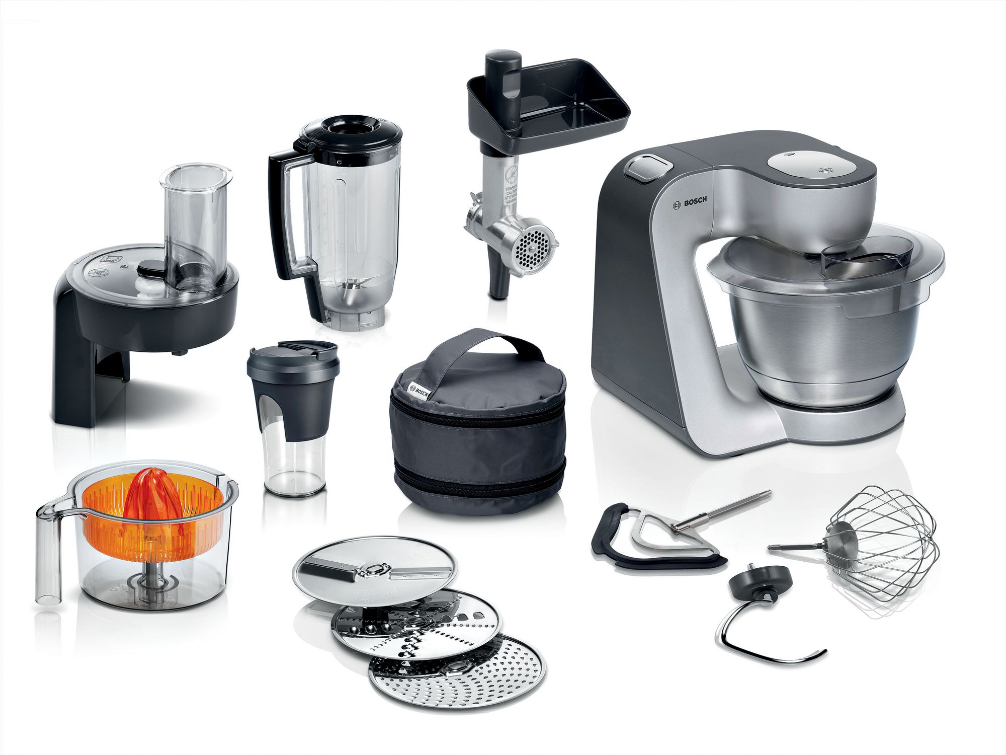 Bosch Köksmaskin MUM 5 1000 W Silver, Mörk silver MUM58359 Serie 4