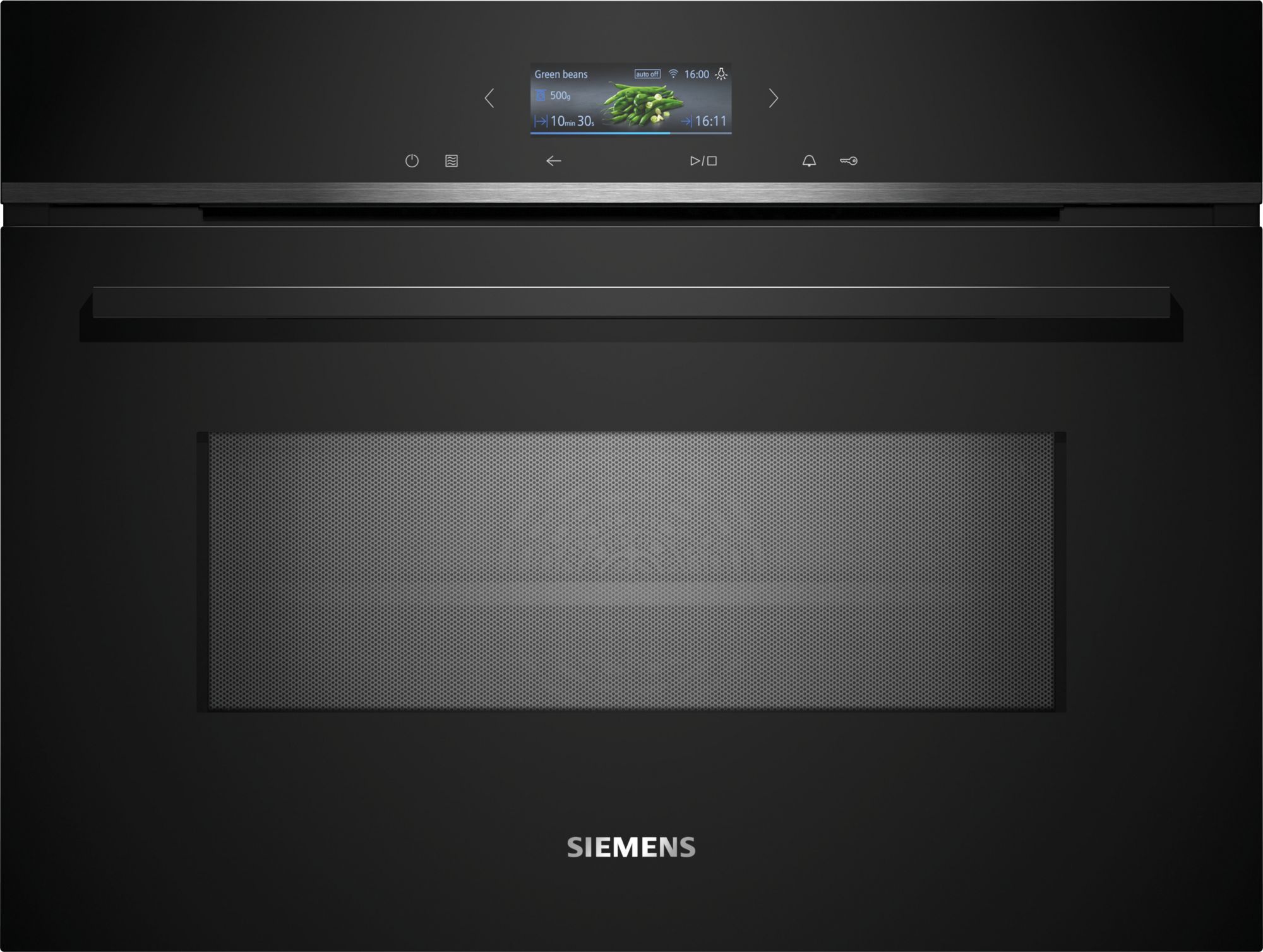 Siemens iQ700 Kompaktugn med mikro 60 x 45 cm Svart