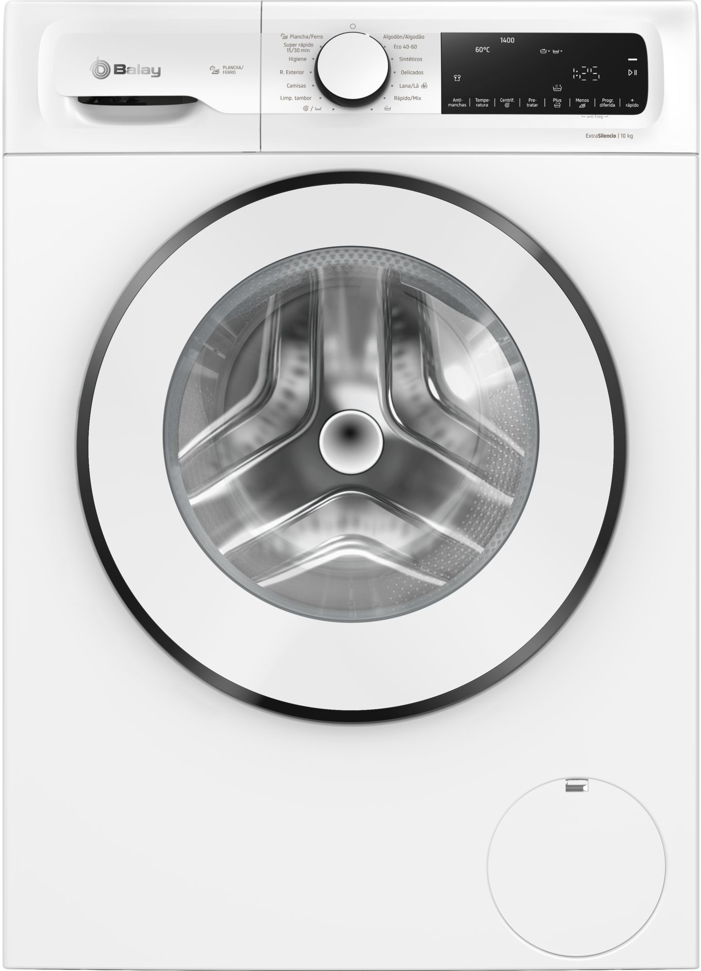 BalayLavadora con Programa Plancha 10 kg máx. 1400 rpm, Blanco 3TS3107BD