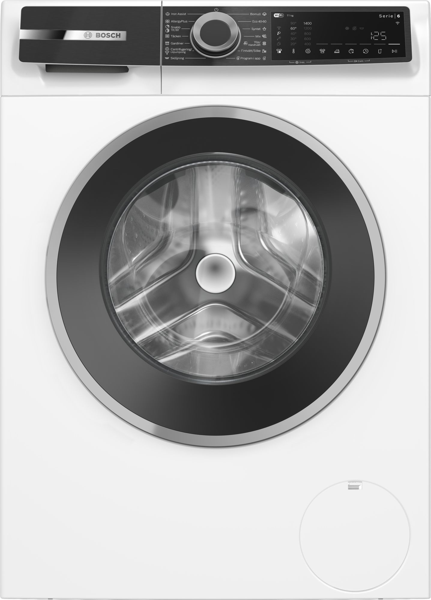Bosch Tvättmaskin, frontmatad 11 kg max. 1400 varv/min WGK264ZLSN Serie 6