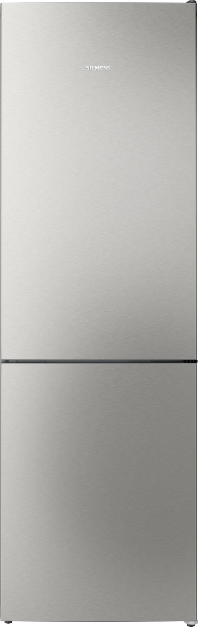 Siemens iQ300, réfrigérateur-congélateur autonome avec congélateur en bas, 186 x 60 cm, acier inoxydable brossé anti-traces de doigt, Total NoFrost.
