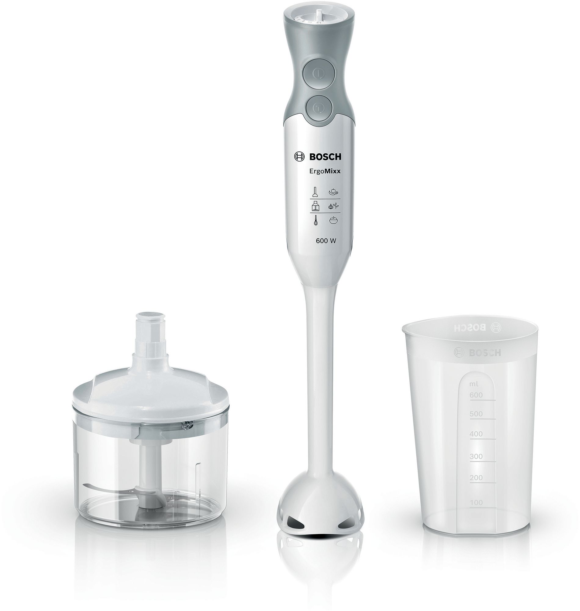 Bosch Stavmixer ErgoMixx 600 W Vit, Fönstergrå MSM66020