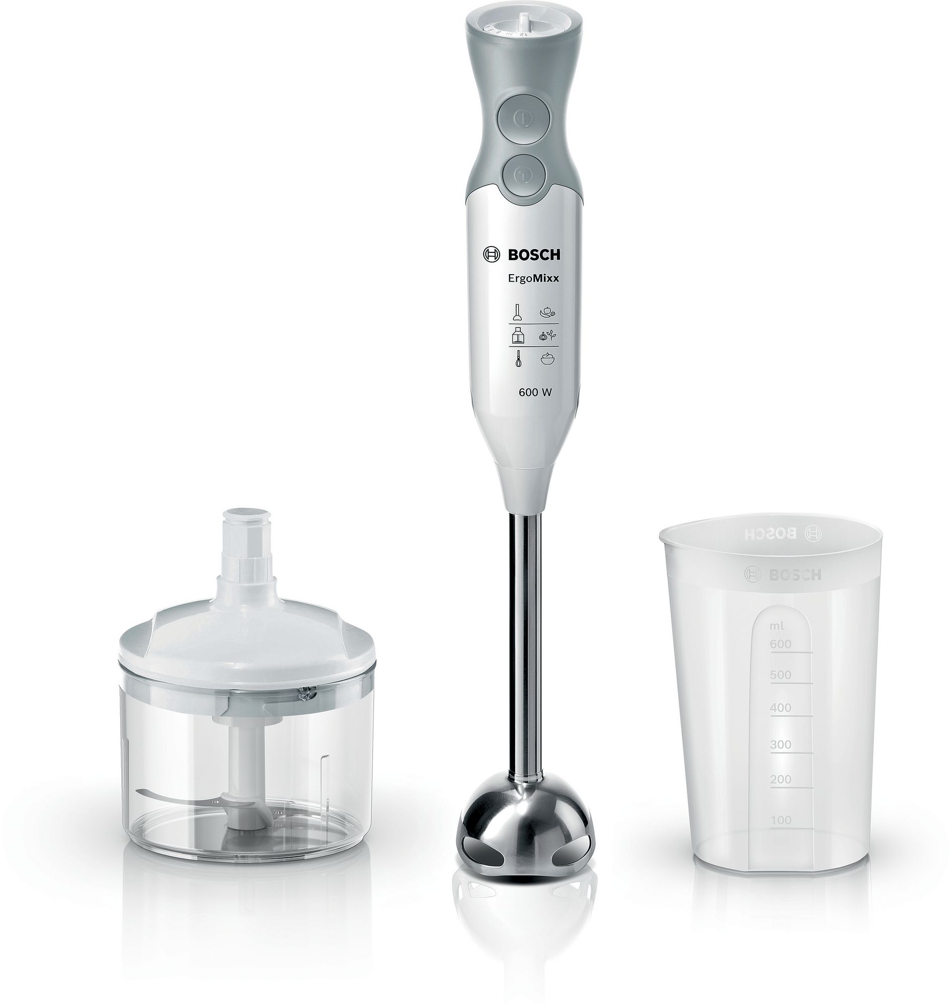 Bosch Stavmixer ErgoMixx 600 W Vit, Fönstergrå MSM66120