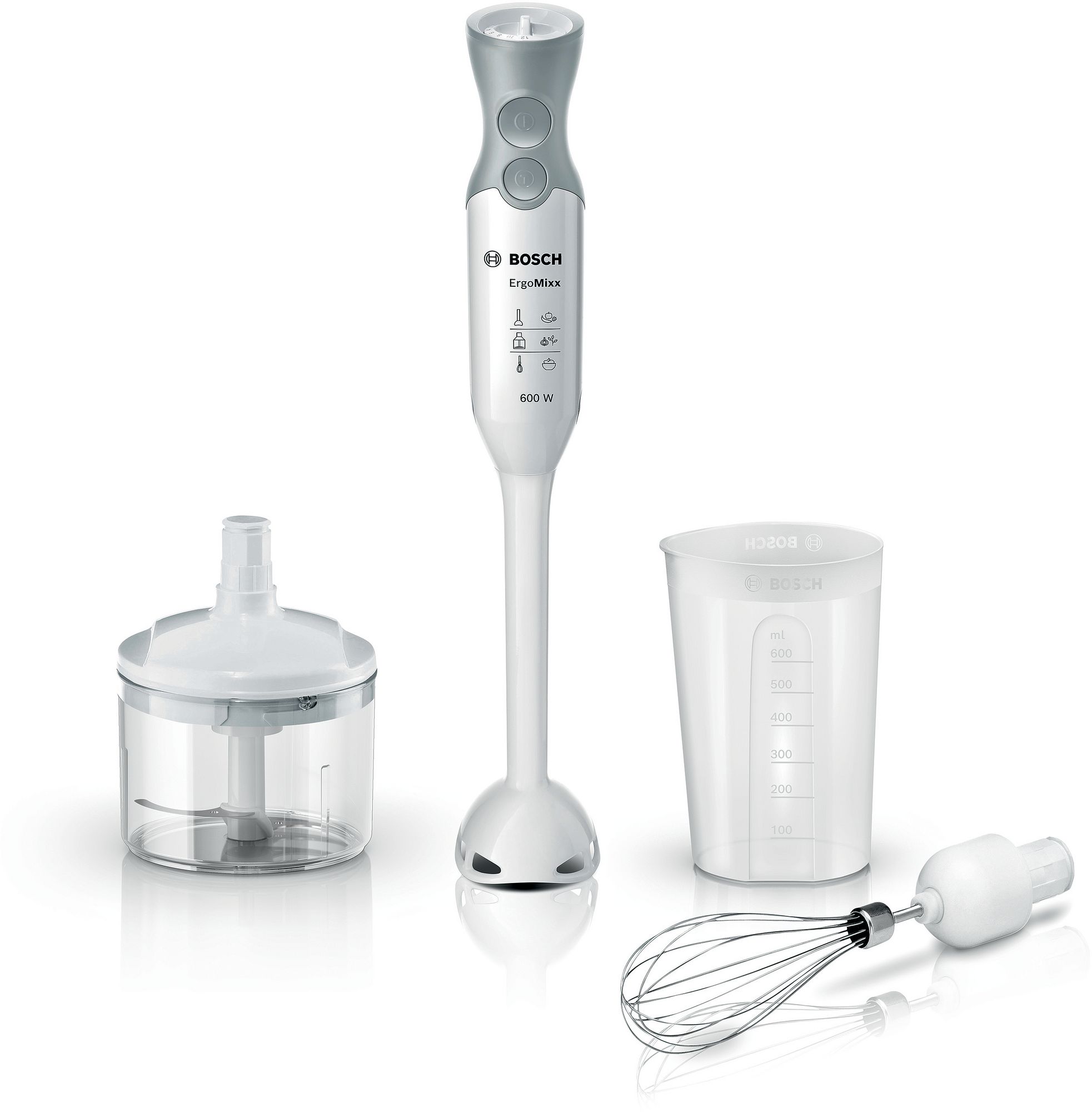 Bosch Stavmixer ErgoMixx 600 W Vit, Fönstergrå MSM66050